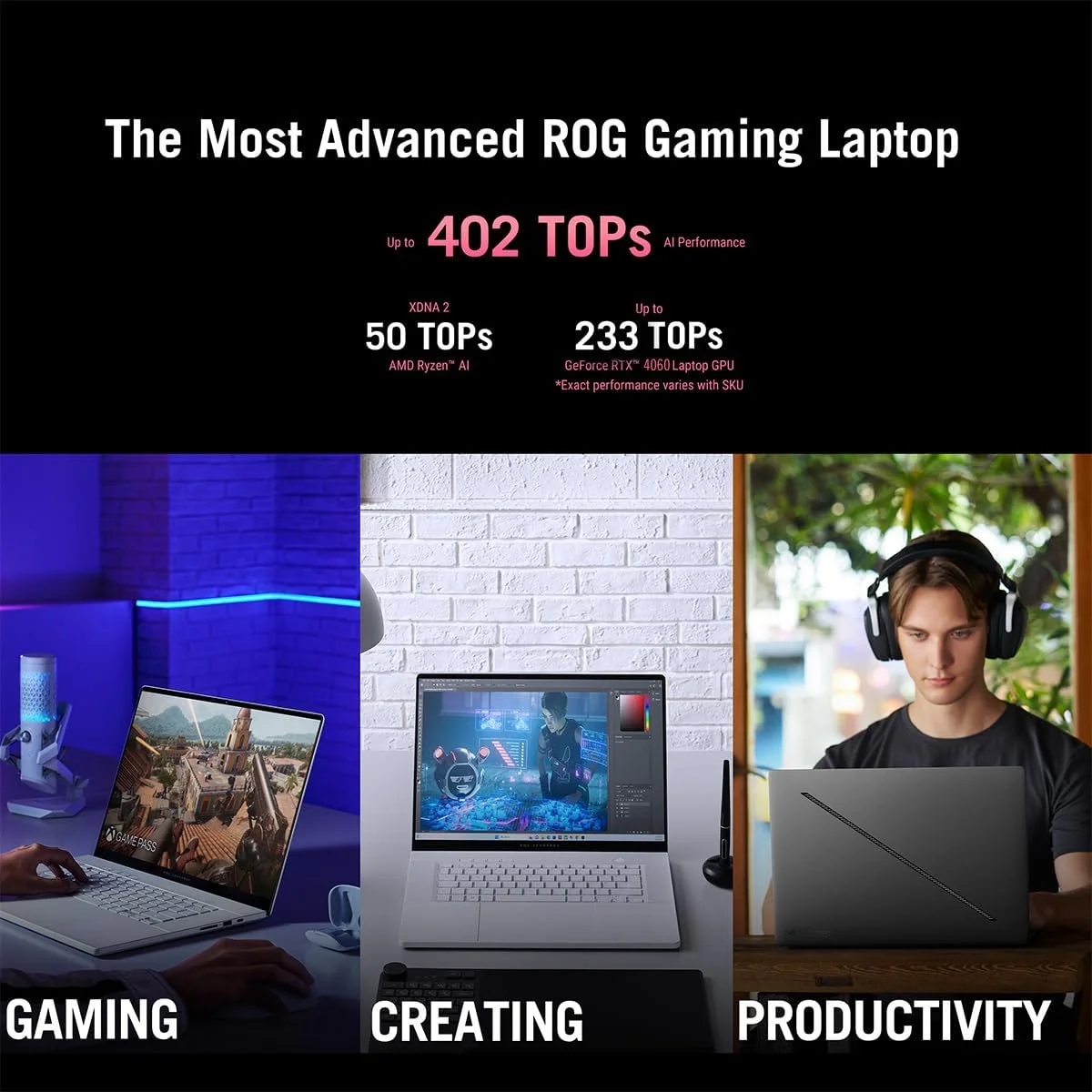 لپ تاپ گیمینگ هوش مصنوعی ASUS ROG Zephyrus G16 GA605WV-AI-OLED9132G، پردازنده AMD Ryzen AI R9-HX 370/32GB RAM/1TB SSD/کارت گرافیک NVIDIA GeForce RTX 4060 8GB DDR6/صفحه نمایش 16 اینچی OLED 2.5K 240Hz/ویندوز 11 به همراه کلید Copilot - خاکستری کسوفی