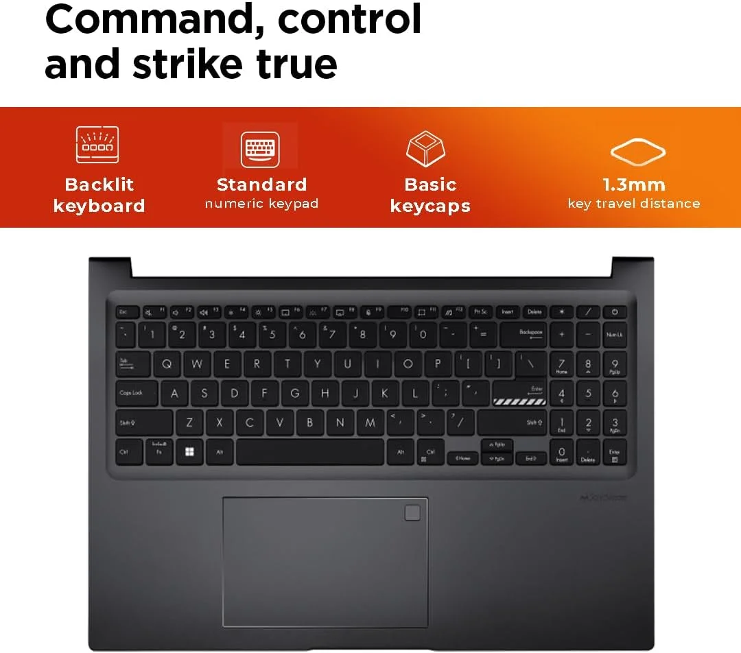 لپ تاپ ASUS VivoBook 16 اینچ WUXGA IPS | کیبورد Chiclet انگلیسی | M1605YA-MB345 | AMD R7-7730U | رم 8 گیگابایت | 512 گیگابایت SSD | ویندوز 11 پرو (ارتقا یافته) - مشکی تیره لپ تاپ ASUS VivoBook 16 اینچ WUXGA IPS | کیبورد Chiclet انگلیسی | M1605YA-MB345 | AMD R7-7730U | رم 8 گیگابایت | 512 گیگابایت SSD | ویندوز 11 پرو (ارتقا یافته) - مشکی تیره