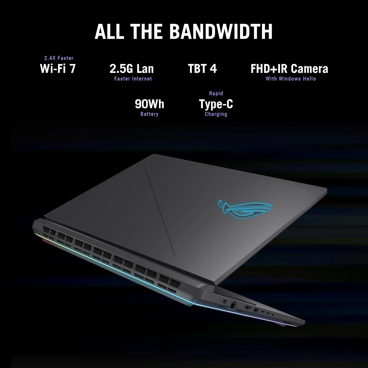 لپ تاپ گیمینگ ایسوس ROG Strix G18 (2025)، نمایشگر 18 اینچی ROG Nebula با نسبت تصویر 16:10 و رزولوشن 2.5K و نرخ 240 هرتز/3 میلیثانیه، کارت گرافیک NVIDIA® GeForce RTX™ 5070، پردازنده Intel® Core™ Ultra 9 275HX، حافظه رم 32 گیگابایت DDR5-5600، حافظه SSD 2 ترابایت PCIe Gen 4، وایفای 7، ویندوز 11 پرو لپ تاپ گیمینگ ایسوس ROG Strix G18 (2025)، نمایشگر 18 اینچی ROG Nebula با نسبت تصویر 16:10 و رزولوشن 2.5K و نرخ 240 هرتز/3 میلیثانیه، کارت گرافیک NVIDIA® GeForce RTX™ 5070، پردازنده Intel® Core™ Ultra 9 275HX، حافظه رم 32 گیگابایت DDR5-5600، حافظه SSD 2 ترابایت PCIe Gen 4، وایفای 7، ویندوز 11 پرو