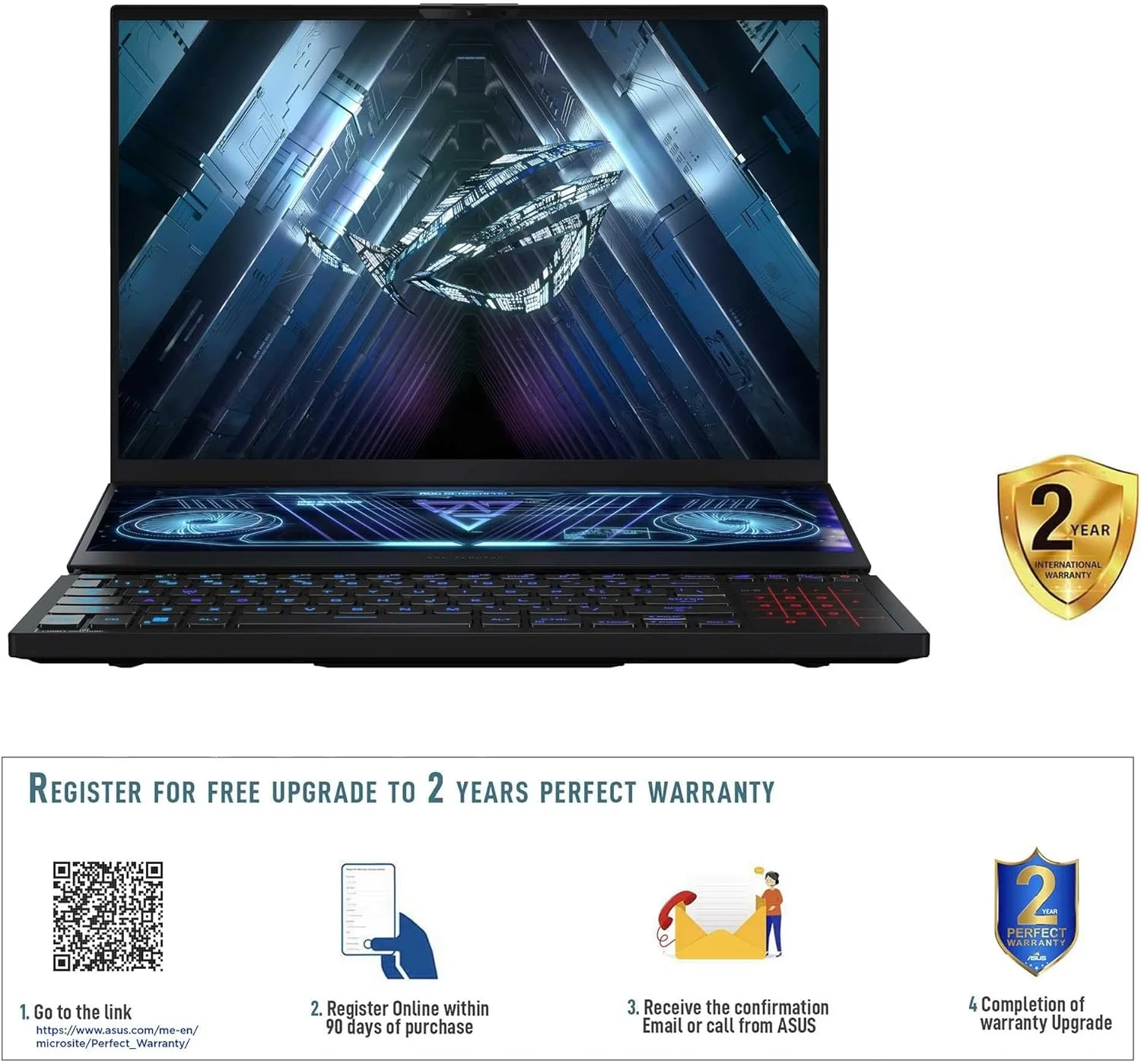 لپ تاپ گیمینگ مشکی ایسوس ROG Zephyrus Duo 16 GX650RX LO192W، پردازنده R9 6900HX، رم 32 گیگابایت، حافظه SSD 2 ترابایت PCIE G3، کارت گرافیک NV RTX3080 Ti، ویندوز 11 هوم، صفحه نمایش 16 اینچ QHD+ 16:10 2560 x 1600، WQXGA 165Hz، کیبورد RGB با نور پس زمینه انگلیسی عربی لپ تاپ گیمینگ مشکی ایسوس ROG Zephyrus Duo 16 GX650RX LO192W، پردازنده R9 6900HX، رم 32 گیگابایت، حافظه SSD 2 ترابایت PCIE G3، کارت گرافیک NV RTX3080 Ti، ویندوز 11 هوم، صفحه نمایش 16 اینچ QHD+ 16:10 2560 x 1600، WQXGA 165Hz، کیبورد RGB با نور پس زمینه انگلیسی عربی