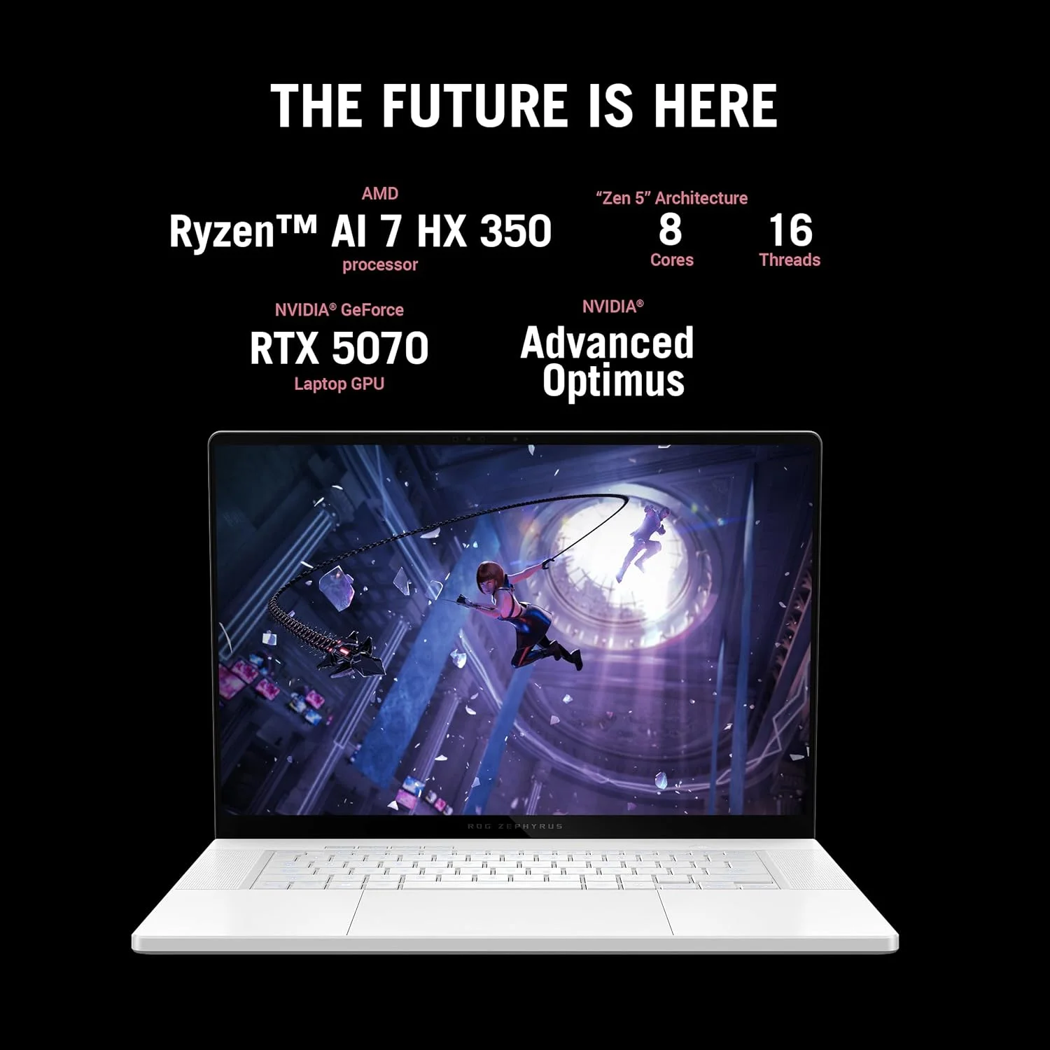 لپ تاپ گیمینگ ایسوس ROG Zephyrus G16 (2025) | NVIDIA RTX 5070 8GB | AMD Ryzen AI 7 350 | رم 32 گیگابایت | SSD 2 ترابایت | نمایشگر 16 اینچی 240 هرتز 2.5K OLED | ویندوز 11 هوم [GA605KP-AI-OLED322W]