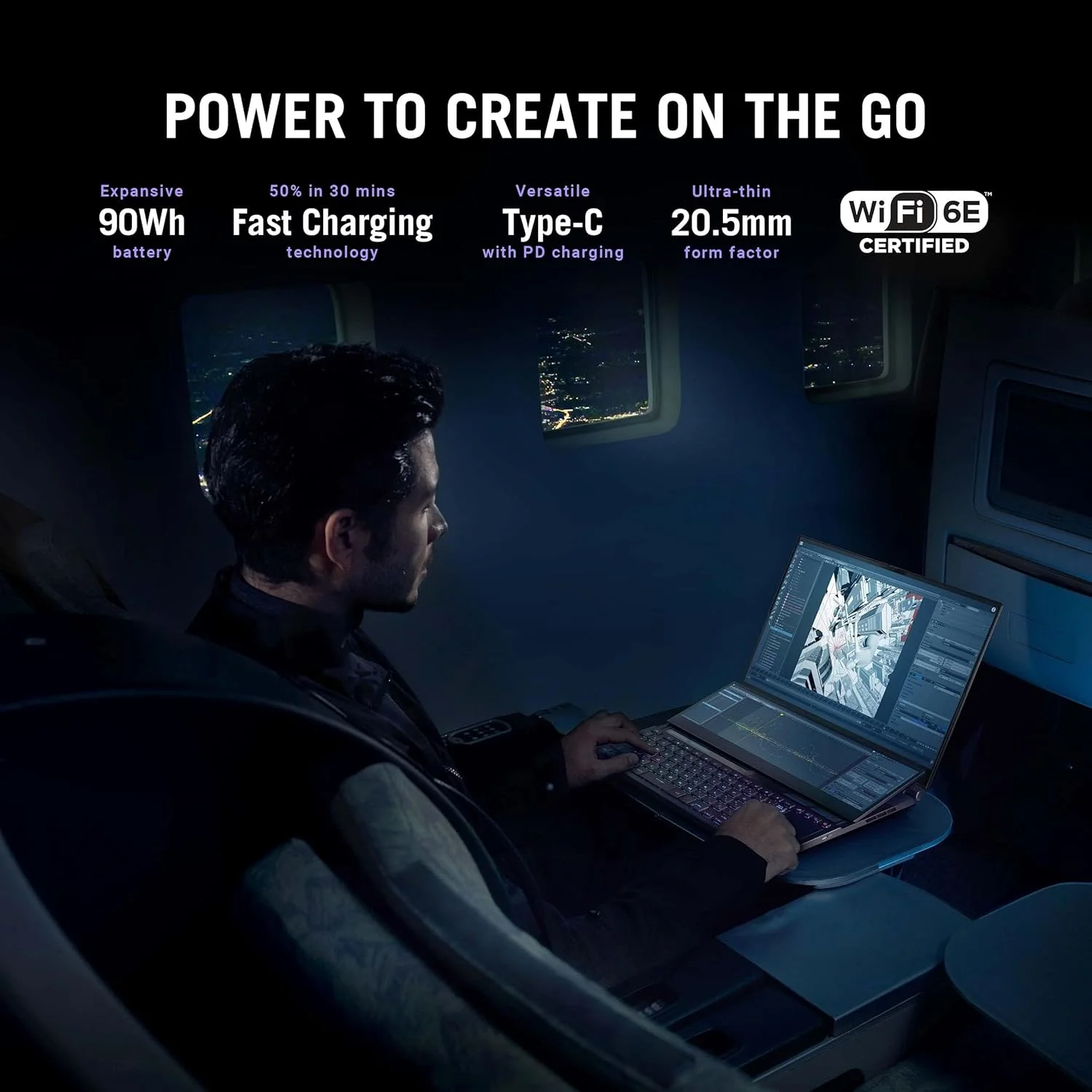 لپ تاپ گیمینگ مشکی ایسوس ROG Zephyrus Duo 16 GX650RX LO192W، پردازنده R9 6900HX، رم 32 گیگابایت، حافظه SSD 2 ترابایت PCIE G3، کارت گرافیک NV RTX3080 Ti، ویندوز 11 هوم، صفحه نمایش 16 اینچ QHD+ 16:10 2560 x 1600، WQXGA 165Hz، کیبورد RGB با نور پس زمینه انگلیسی عربی لپ تاپ گیمینگ مشکی ایسوس ROG Zephyrus Duo 16 GX650RX LO192W، پردازنده R9 6900HX، رم 32 گیگابایت، حافظه SSD 2 ترابایت PCIE G3، کارت گرافیک NV RTX3080 Ti، ویندوز 11 هوم، صفحه نمایش 16 اینچ QHD+ 16:10 2560 x 1600، WQXGA 165Hz، کیبورد RGB با نور پس زمینه انگلیسی عربی