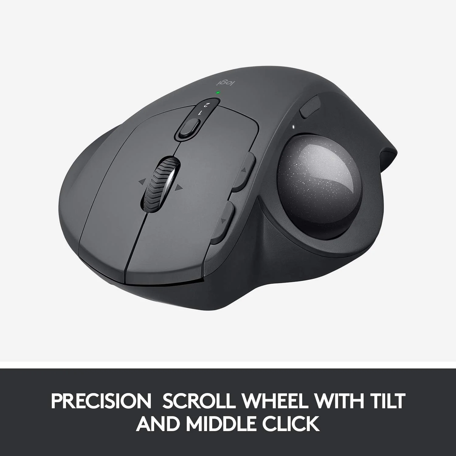 ماوس ترک بال بی سیم Logitech MX Ergo، طراحی ارگونومیک، انتقال محتوا بین 2 ویندوز و کامپیوتر اپل مک (بلوتوث یا USB)، قابل شارژ - با اشتراک رایگان Adobe Creative Cloud ماوس ترک بال بی سیم Logitech MX Ergo، طراحی ارگونومیک، انتقال محتوا بین 2 ویندوز و کامپیوتر اپل مک (بلوتوث یا USB)، قابل شارژ - با اشتراک رایگان Adobe Creative Cloud