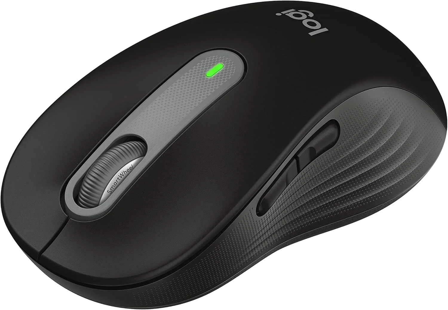 ماوس بی سیم سایز بزرگ لاجیتک Signature M650 L - مناسب دست های بزرگ، اسکرول هوشمند SmartWheel، بلوتوث، باتری 24 ماهه، کلیک های بی صدا، دکمه های جانبی قابل تنظیم، طراحی ارگونومیک - مشکی