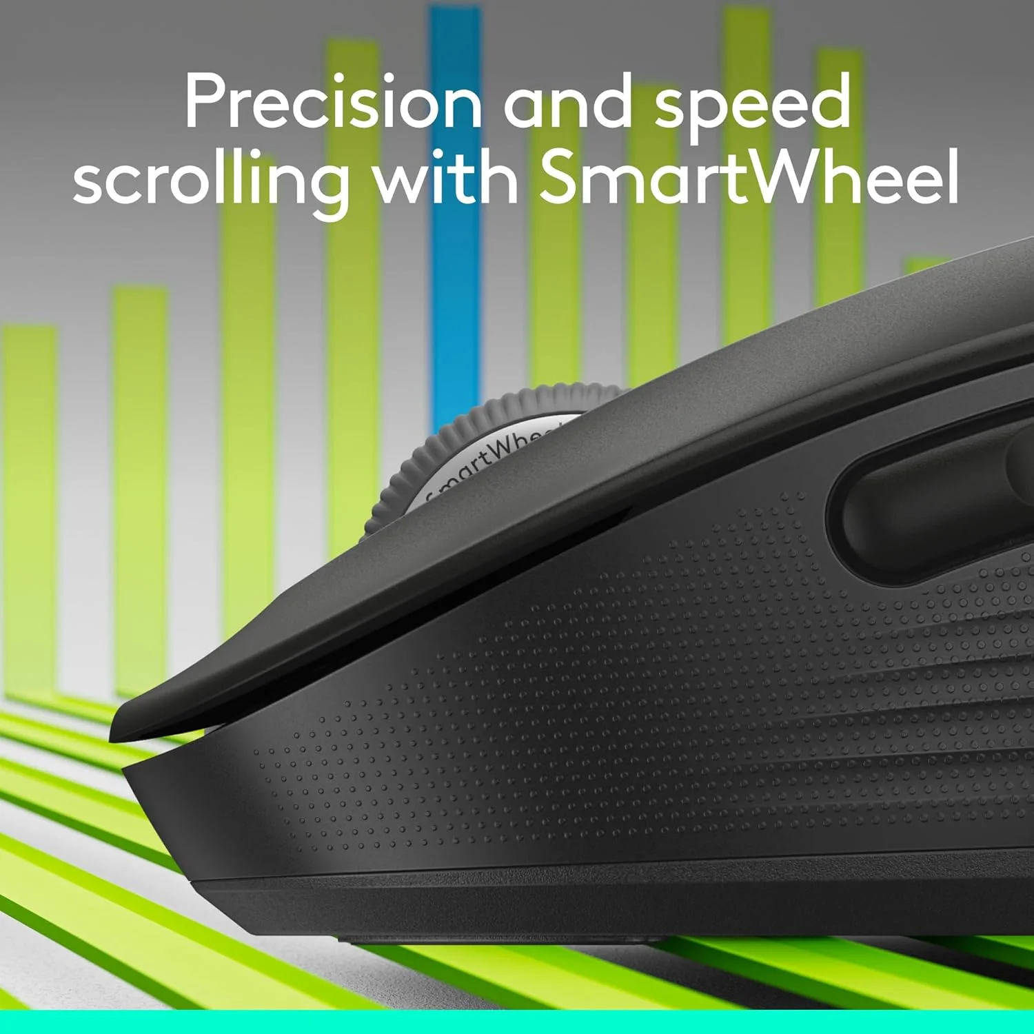 ماوس بی سیم سایز بزرگ لاجیتک Signature M650 L - مناسب دست های بزرگ، اسکرول هوشمند SmartWheel، بلوتوث، باتری 24 ماهه، کلیک های بی صدا، دکمه های جانبی قابل تنظیم، طراحی ارگونومیک - مشکی