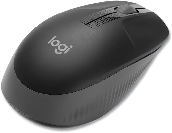 موس بی سیم سایز کامل لاجیتک مدل M190 - موس سایز کامل - اپتیکال - بی سیم - فرکانس رادیویی - 2.40 گیگاهرتز - ذغالی - USB - 1000 dpi - دارای اسکرول - 3 دکمه