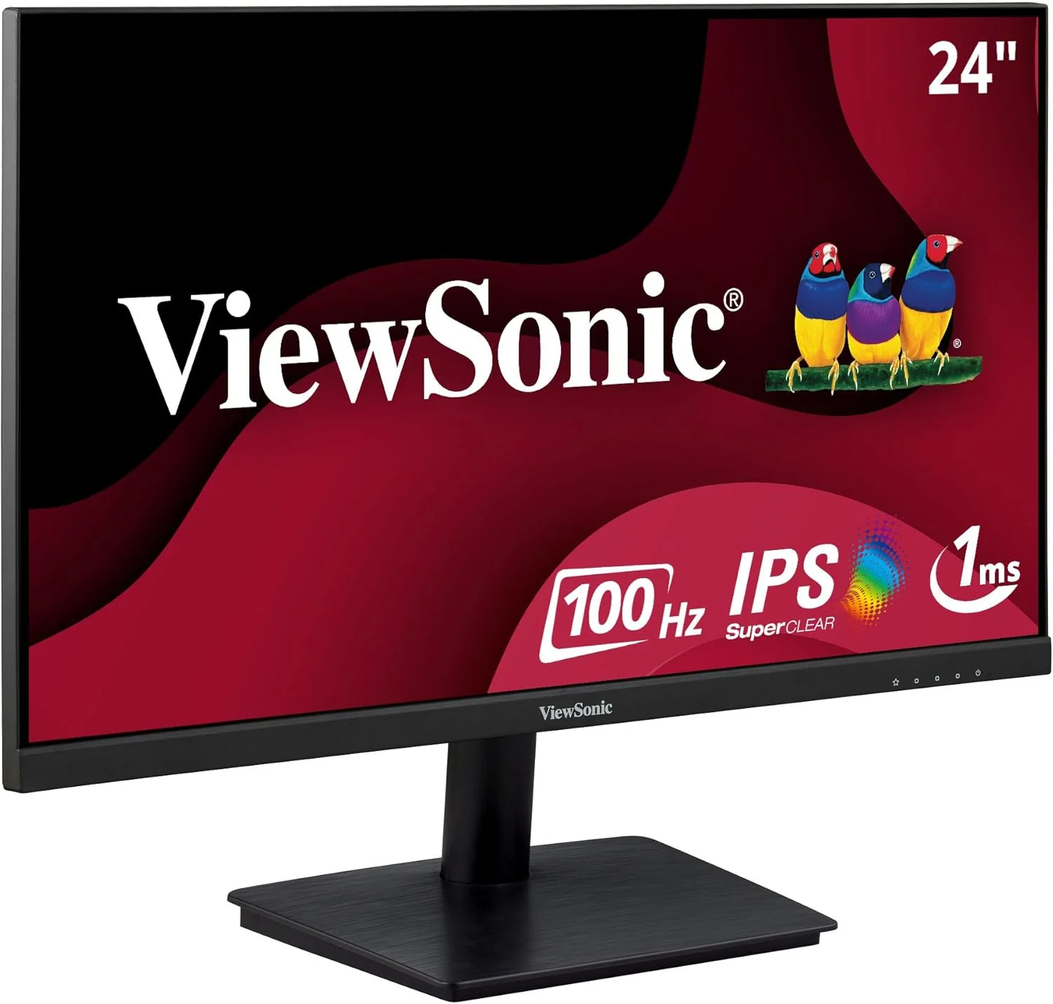 مانیتور 24 اینچی ویوسونیک VA2409M پنل IPS با رزولوشن 1080p، Adaptive Sync، حاشیه های باریک، HDMI، VGA و فناوری محافظت از چشم، مشکی