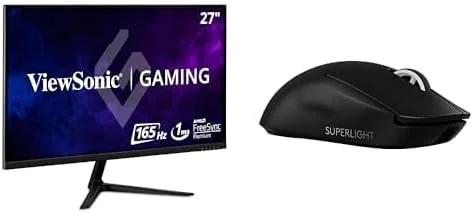 مانیتور گیمینگ 27 اینچی بدون قاب فول اچ دی 1080p ویوسونیک VX2718-P-MHD با نرخ تازه سازی 165 هرتز و زمان پاسخگویی 1 میلی ثانیه به همراه ماوس گیمینگ بی سیم Logitech G PRO X SUPERLIGHT 2 LIGHTSPEED، شارژ USB-C، سازگار با PC و Mac - مشکی مانیتور گیمینگ 27 اینچی بدون قاب فول اچ دی 1080p ویوسونیک VX2718-P-MHD با نرخ تازه سازی 165 هرتز و زمان پاسخگویی 1 میلی ثانیه به همراه ماوس گیمینگ بی سیم Logitech G PRO X SUPERLIGHT 2 LIGHTSPEED، شارژ USB-C، سازگار با PC و Mac - مشکی