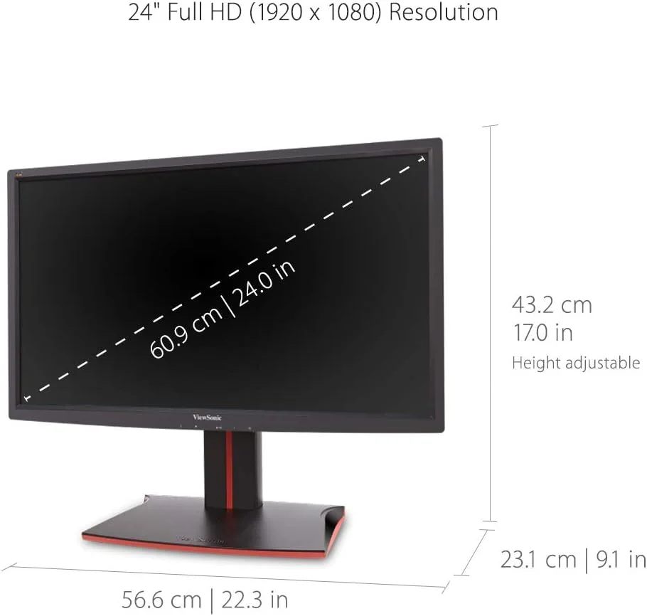 مانیتور گیمینگ 24 اینچی ViewSonic XG2401 با رزولوشن 1080p، زمان پاسخگویی 1 میلیثانیه، نرخ تازهسازی 144 هرتز، FreeSync Premium، فناوری محافظت از چشم، ارگونومی پیشرفته، HDMI و DP، مشکی مانیتور گیمینگ 24 اینچی ViewSonic XG2401 با رزولوشن 1080p، زمان پاسخگویی 1 میلیثانیه، نرخ تازهسازی 144 هرتز، FreeSync Premium، فناوری محافظت از چشم، ارگونومی پیشرفته، HDMI و DP، مشکی