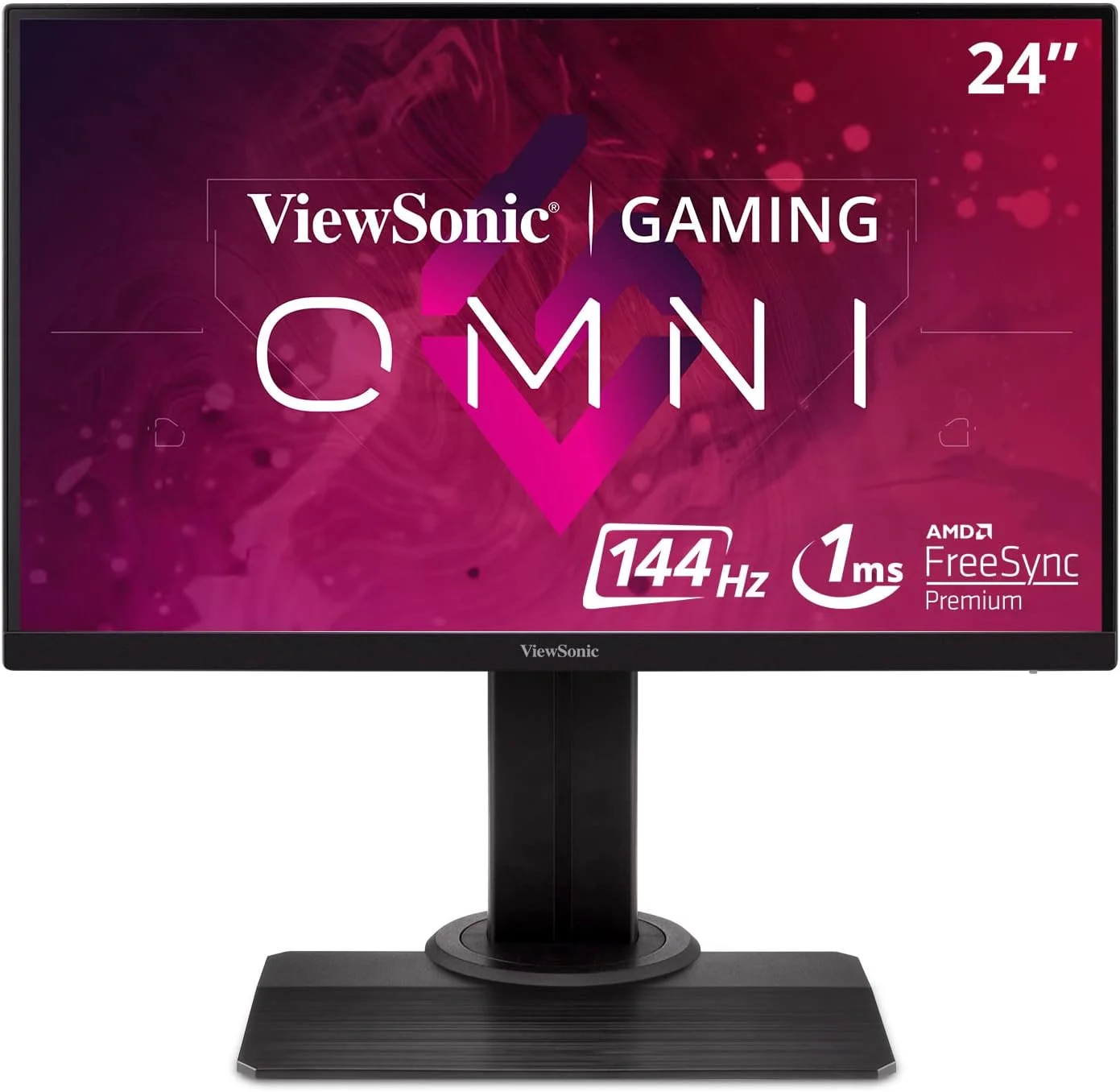 مانیتور گیمینگ 24 اینچی Viewsonic Xg2405 با رزولوشن 1080P، زمان پاسخگویی 1 میلی‌ثانیه، نرخ تازه‌سازی 144 هرتز و پنل IPS بدون حاشیه، مشکی