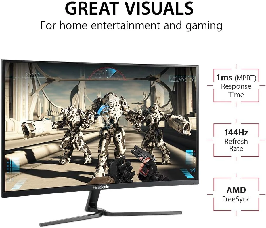 مانیتور گیمینگ خمیده 24 اینچی ViewSonic VX2458-C-MHD