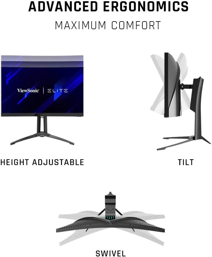مانیتور گیمینگ 27 اینچی خمیده ویوسونیک ELITE XG270QC با رزولوشن 1440p، زمان پاسخگویی 1 میلیثانیه، نرخ تازهسازی 165 هرتز، FreeSync Premium Pro، VESA Display HDR400 و ارگونومی پیشرفته برای ورزشهای الکترونیکی مانیتور گیمینگ 27 اینچی خمیده ویوسونیک ELITE XG270QC با رزولوشن 1440p، زمان پاسخگویی 1 میلیثانیه، نرخ تازهسازی 165 هرتز، FreeSync Premium Pro، VESA Display HDR400 و ارگونومی پیشرفته برای ورزشهای الکترونیکی