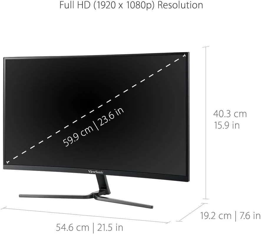 مانیتور گیمینگ خمیده 24 اینچی ViewSonic VX2458-C-MHD