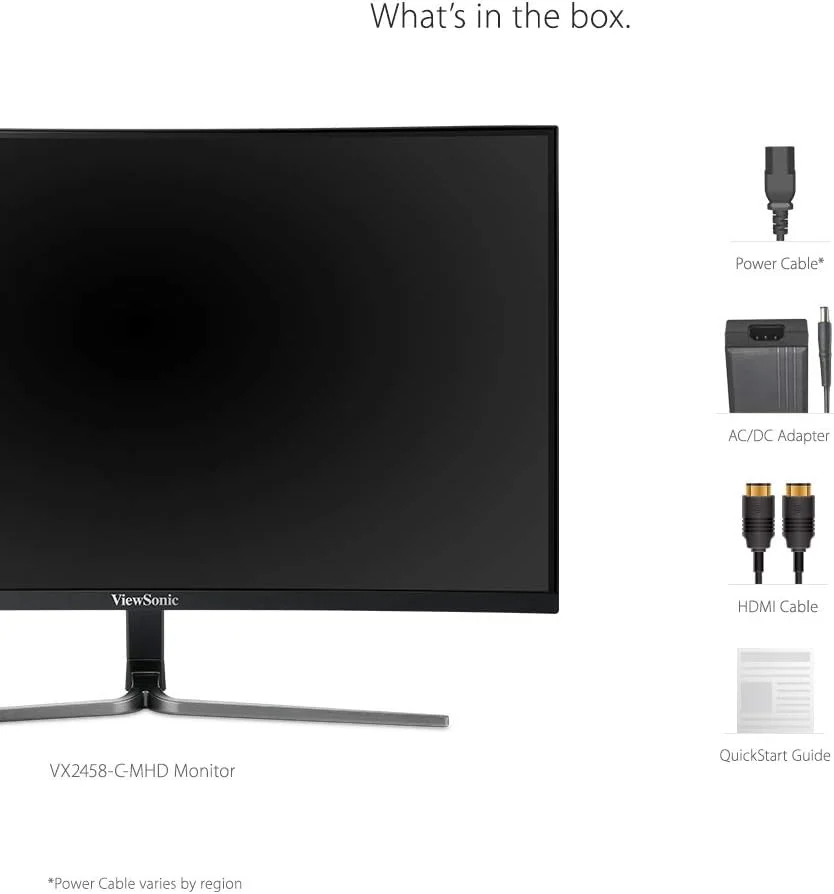 مانیتور گیمینگ خمیده 24 اینچی ViewSonic VX2458-C-MHD
