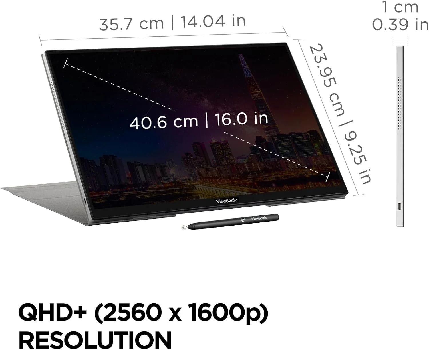 مانیتور قابل حمل 16 اینچی ویوسونیک مدل TD1656-2K
