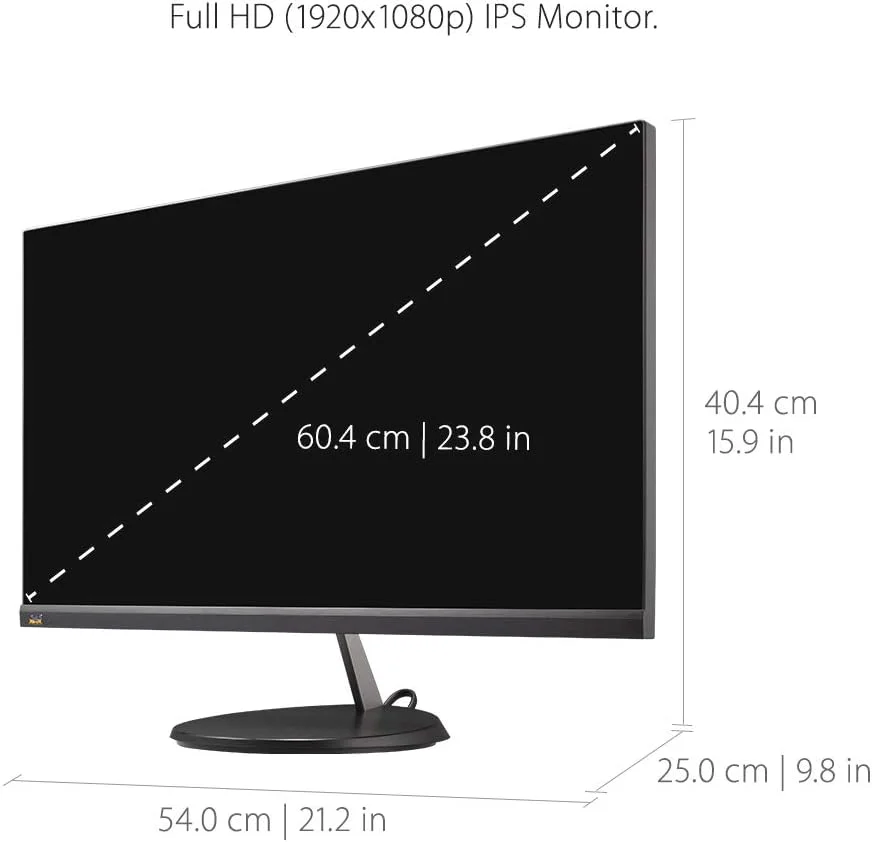 مانیتور 24 اینچی بدون حاشیه ویوسونیک VX2485-MHU با کیفیت 1080p و پنل IPS و پورت USB 3.2 Type C