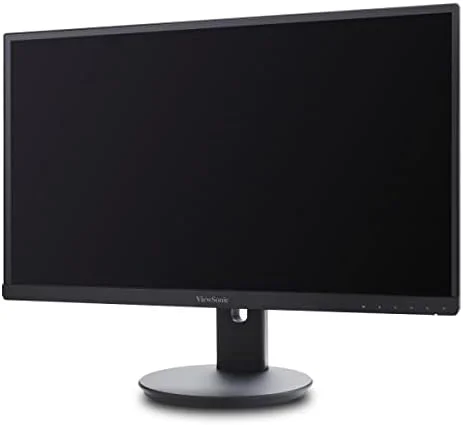 مانیتور 24 اینچی بدون حاشیه ویوسونیک VG2453 با پنل IPS و رزولوشن 1080p، طراحی ارگونومیک، دارای پورت HDMI و DisplayPort مناسب برای خانه و محل کار، مشکی