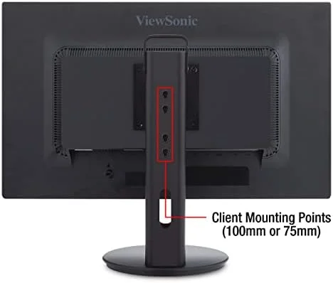 مانیتور 24 اینچی بدون حاشیه ویوسونیک VG2453 با پنل IPS و رزولوشن 1080p، طراحی ارگونومیک، دارای پورت HDMI و DisplayPort مناسب برای خانه و محل کار، مشکی