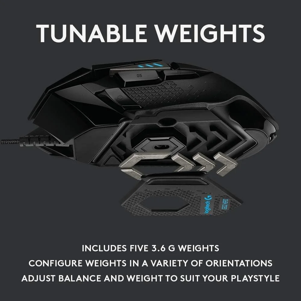 موس گیمینگ با عملکرد بالا Logitech G502 HERO (بازسازی شده)