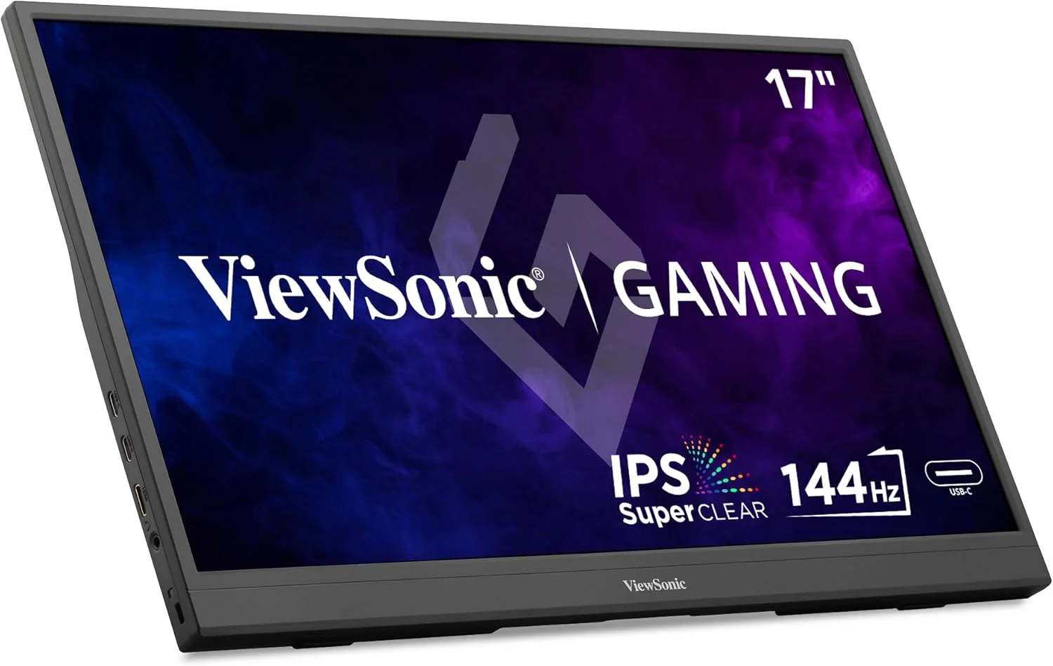 مانیتور گیمینگ قابل حمل 17 اینچی ویوسونیک VX1754 (1920x1080)، 144 هرتز، 6.5 میلی‌ثانیه، SuperClear® IPS، mini HDMI، 2 USB Type-C، بلندگوها