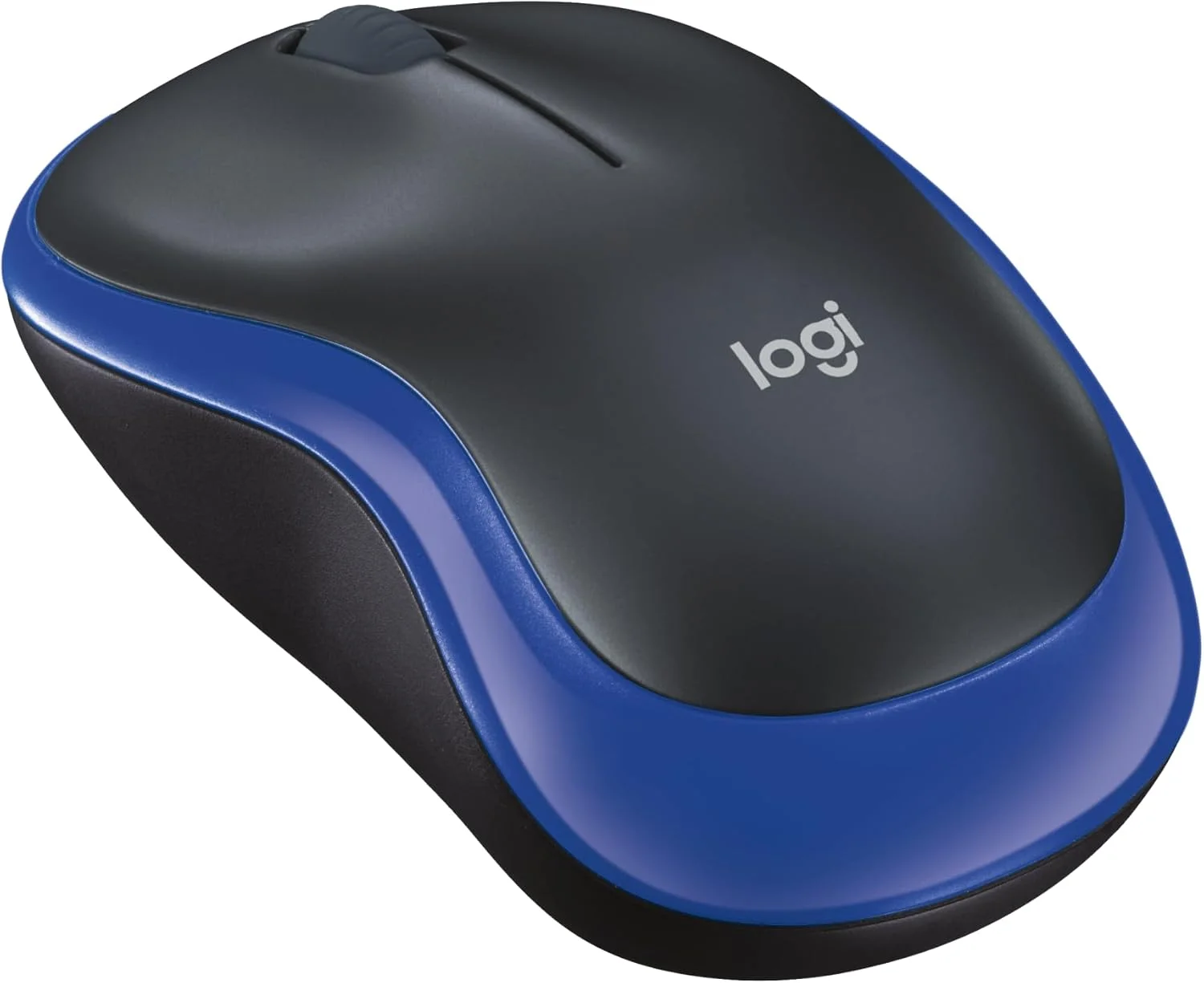 موس بی سیم لاجیتک M185، 2.4 گیگاهرتز با گیرنده نانو USB، عمر باتری 12 ماهه، ردیابی اپتیکال 1000 DPI، مناسب برای کاربران چپ دست و راست دست، سازگار با PC، Mac، لپ تاپ - آبی