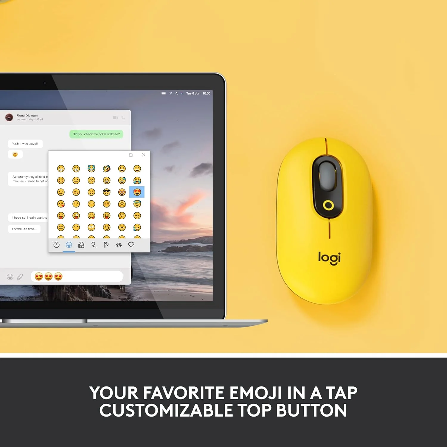موس بی سیم لاجیتک POP با ایموجی های قابل تنظیم، فناوری SilentTouch، اسکرول دقیق/سرعتی، طراحی جمع و جور، بلوتوث، چند دستگاهی، سازگار با سیستم عامل - Blast. موس بی سیم لاجیتک POP با ایموجی های قابل تنظیم، فناوری SilentTouch، اسکرول دقیق/سرعتی، طراحی جمع و جور، بلوتوث، چند دستگاهی، سازگار با سیستم عامل - Blast.