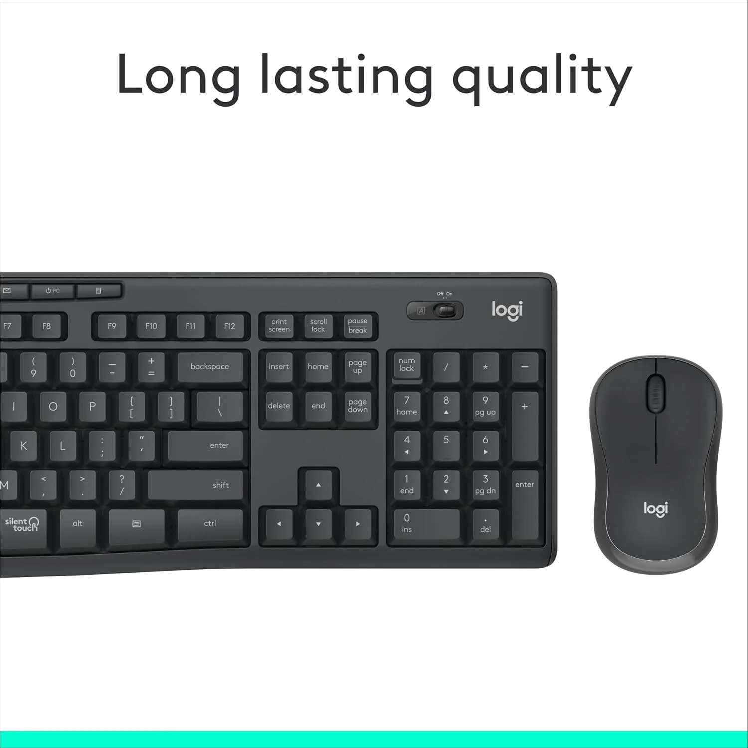 مجموعه ماوس و کیبورد بیسیم لاجیتک MK295 با فناوری SilentTouch، صفحه کلید کامل، ردیابی نوری پیشرفته، بیسیم بدون تاخیر، 90% نویز کمتر - گرافیت مجموعه ماوس و کیبورد بیسیم لاجیتک MK295 با فناوری SilentTouch، صفحه کلید کامل، ردیابی نوری پیشرفته، بیسیم بدون تاخیر، 90% نویز کمتر - گرافیت