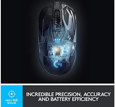 موس گیمینگ بیسیم Logitech G903 LIGHTSPEED، سنسور 25K Hero، 12000 DPI، RGB، سبک وزن، 7 تا 11 دکمه قابل برنامهریزی، عمر باتری طولانی، سازگار با PC / Mac - مشکی موس گیمینگ بیسیم Logitech G903 LIGHTSPEED، سنسور 25K Hero، 12000 DPI، RGB، سبک وزن، 7 تا 11 دکمه قابل برنامهریزی، عمر باتری طولانی، سازگار با PC / Mac - مشکی