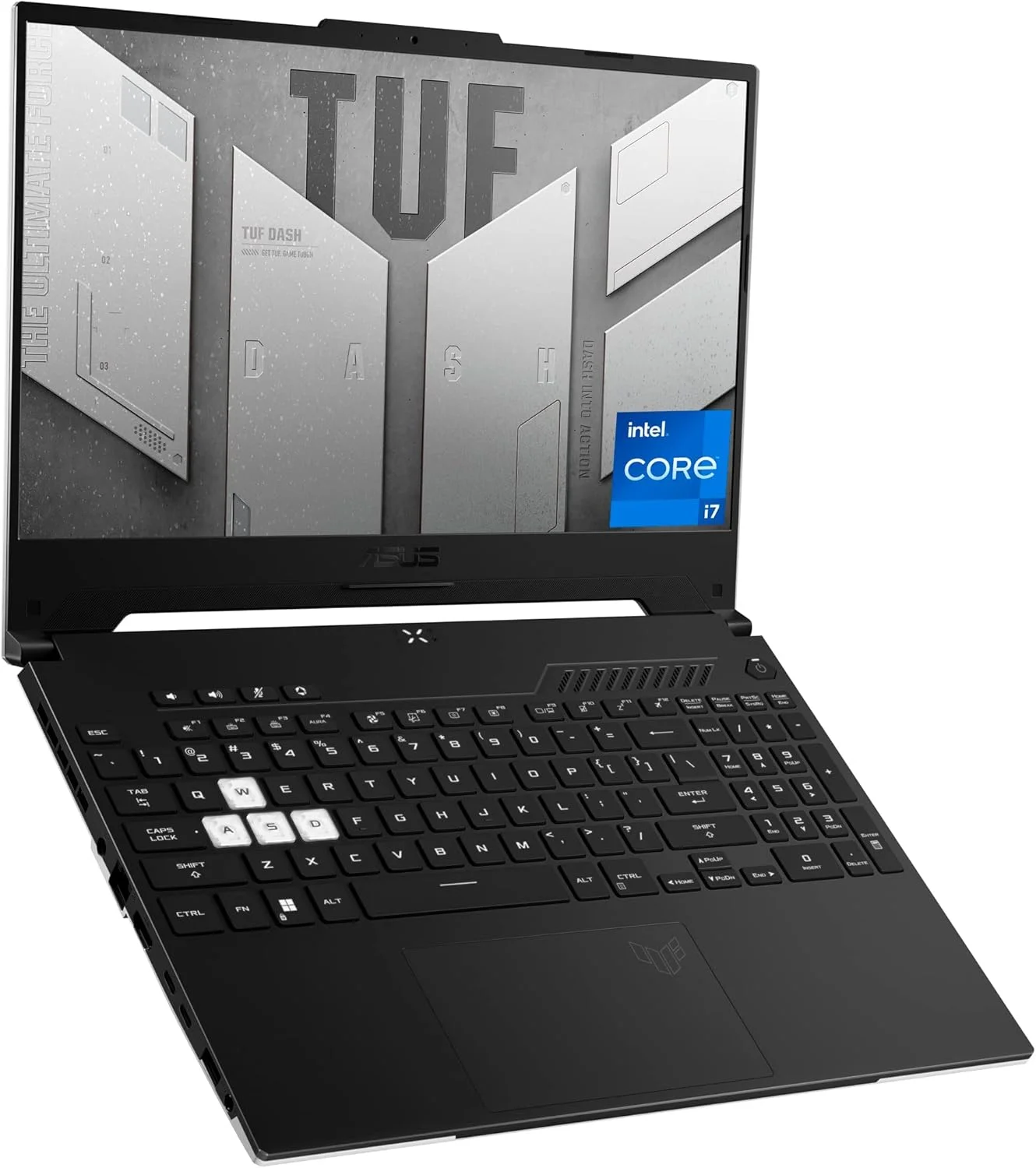 لپ تاپ گیمینگ ایسوس TUF Dash 15 (2022)، صفحه نمایش 15.6 اینچی 144 هرتز FHD، پردازنده Intel Core i5 12450H، کارت گرافیک GeForce RTX 3050 Ti، رم 8 گیگابایت DDR5، حافظه SSD 512 گیگابایت PCIe، Thunderbolt 4، Wi-Fi 6، ویندوز 11 هوم، مشکی مات، FX517ZE-RS51
