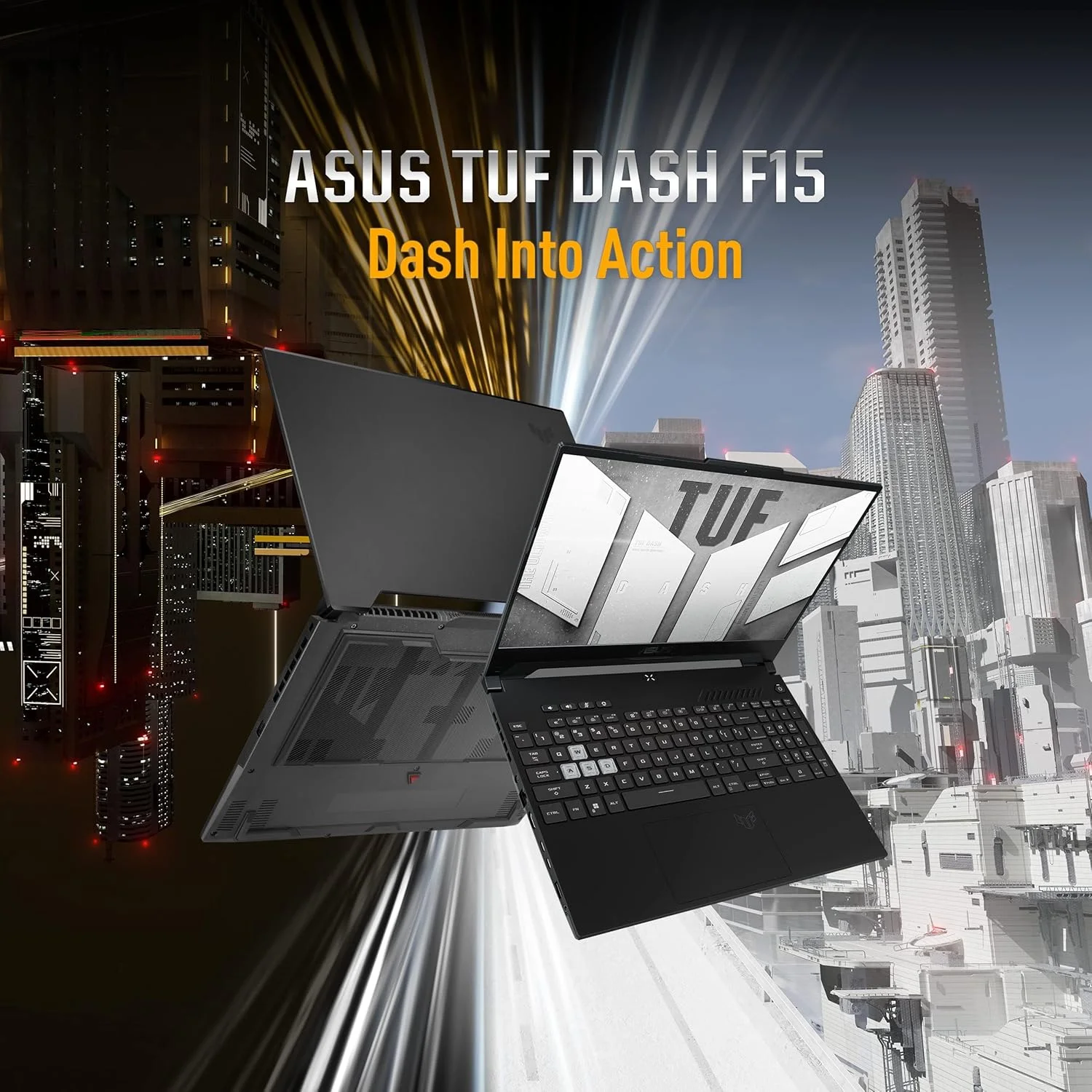 لپ تاپ گیمینگ ایسوس TUF Dash 15 (2022)، صفحه نمایش 15.6 اینچی 144 هرتز FHD، پردازنده Intel Core i5 12450H، کارت گرافیک GeForce RTX 3050 Ti، رم 8 گیگابایت DDR5، حافظه SSD 512 گیگابایت PCIe، Thunderbolt 4، Wi-Fi 6، ویندوز 11 هوم، مشکی مات، FX517ZE-RS51 لپ تاپ گیمینگ ایسوس TUF Dash 15 (2022)، صفحه نمایش 15.6 اینچی 144 هرتز FHD، پردازنده Intel Core i5 12450H، کارت گرافیک GeForce RTX 3050 Ti، رم 8 گیگابایت DDR5، حافظه SSD 512 گیگابایت PCIe، Thunderbolt 4، Wi-Fi 6، ویندوز 11 هوم، مشکی مات، FX517ZE-RS51