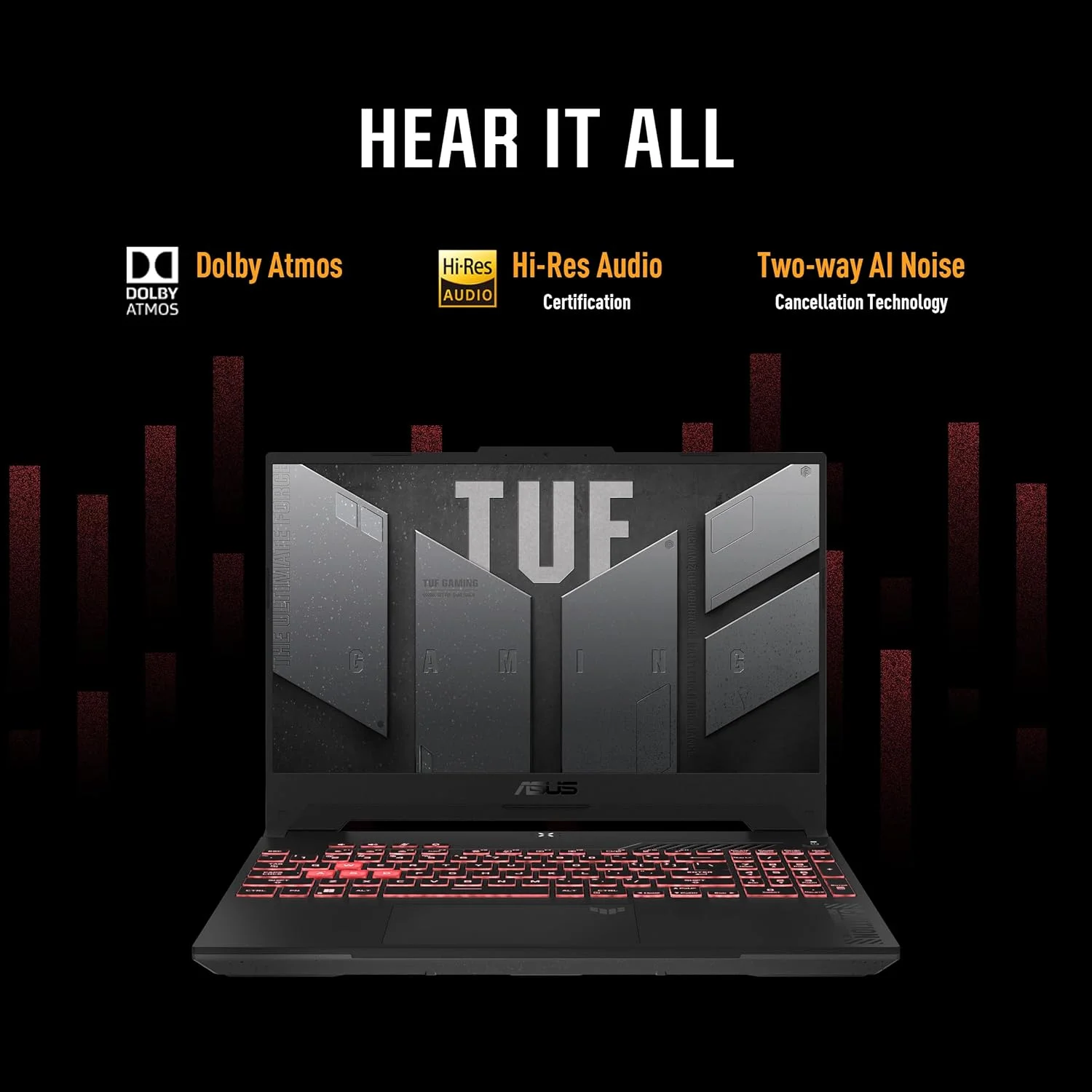 لپ تاپ گیمینگ ایسوس TUF Gaming A15 (2023)، صفحه نمایش 15.6 اینچی FHD 144Hz، پوشش 100% sRGB، کارت گرافیک GeForce RTX 4060، پردازنده AMD Ryzen 7 7735HS، رم 16 گیگابایتی DDR5، حافظه SSD 1 ترابایتی PCIe، Wi-Fi 6، ویندوز 11، مدل FA507NV-EH74 لپ تاپ گیمینگ ایسوس TUF Gaming A15 (2023)، صفحه نمایش 15.6 اینچی FHD 144Hz، پوشش 100% sRGB، کارت گرافیک GeForce RTX 4060، پردازنده AMD Ryzen 7 7735HS، رم 16 گیگابایتی DDR5، حافظه SSD 1 ترابایتی PCIe، Wi-Fi 6، ویندوز 11، مدل FA507NV-EH74