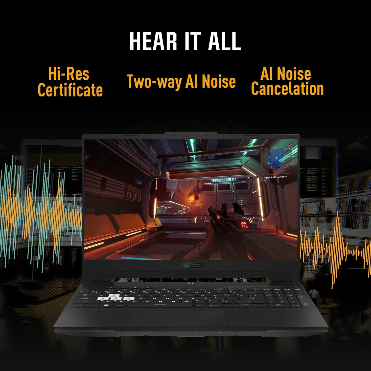 لپ تاپ گیمینگ ایسوس TUF Dash 15 (2022)، صفحه نمایش 15.6 اینچی 144 هرتز FHD، پردازنده Intel Core i5 12450H، کارت گرافیک GeForce RTX 3050 Ti، رم 8 گیگابایت DDR5، حافظه SSD 512 گیگابایت PCIe، Thunderbolt 4، Wi-Fi 6، ویندوز 11 هوم، مشکی مات، FX517ZE-RS51 لپ تاپ گیمینگ ایسوس TUF Dash 15 (2022)، صفحه نمایش 15.6 اینچی 144 هرتز FHD، پردازنده Intel Core i5 12450H، کارت گرافیک GeForce RTX 3050 Ti، رم 8 گیگابایت DDR5، حافظه SSD 512 گیگابایت PCIe، Thunderbolt 4، Wi-Fi 6، ویندوز 11 هوم، مشکی مات، FX517ZE-RS51