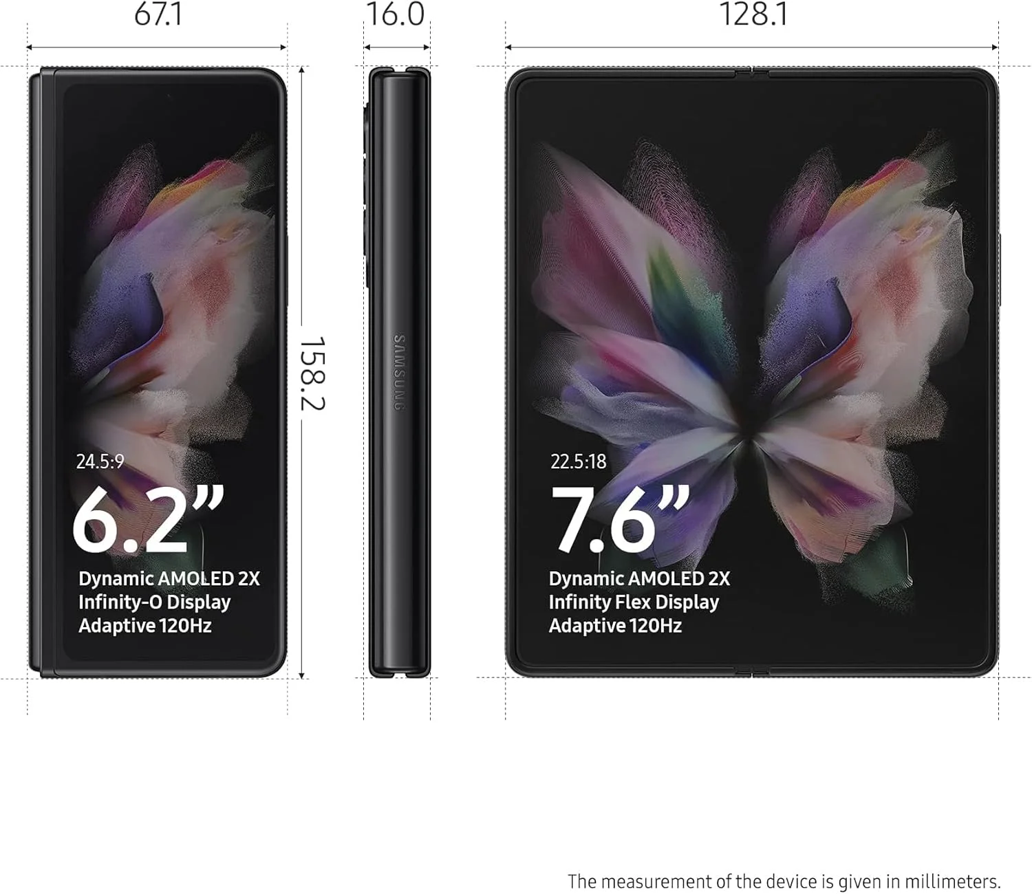 گوشی موبایل سامسونگ Galaxy Z Fold 3 5G با حافظه 256 گیگابایت - مشکی فانتوم