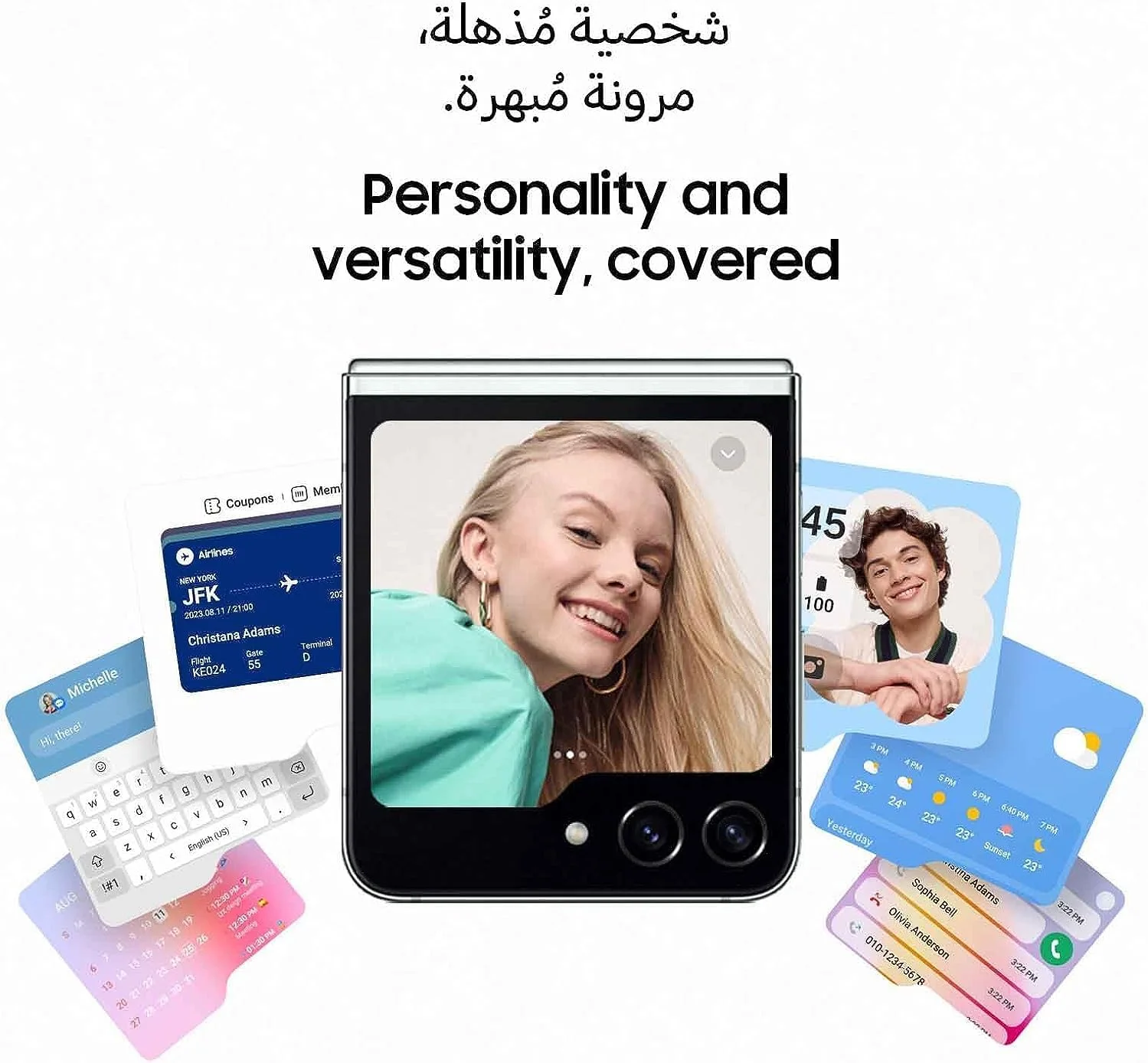 گوشی تاشو سامسونگ گلکسی Z Flip5، رم 8 گیگابایت، حافظه 512 گیگابایت، عمر باتری طولانی، طراحی تاشو، اسطوخودوس - نسخه بین المللی