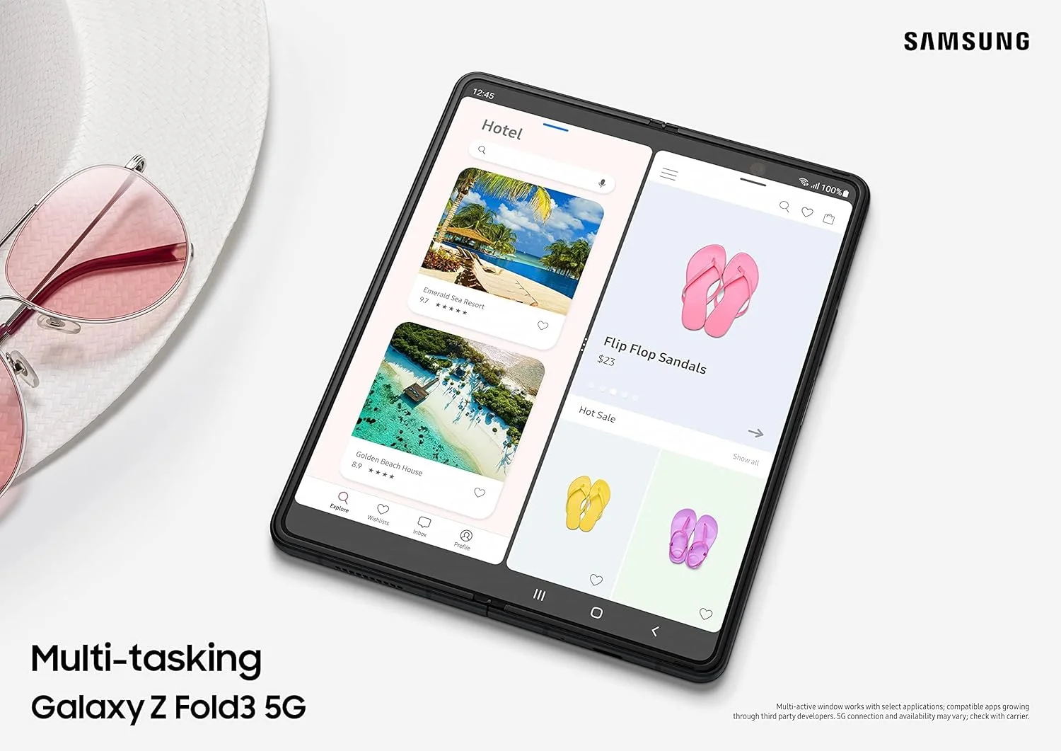 گوشی موبایل سامسونگ Galaxy Z Fold 3 5G با حافظه 256 گیگابایت - مشکی فانتوم