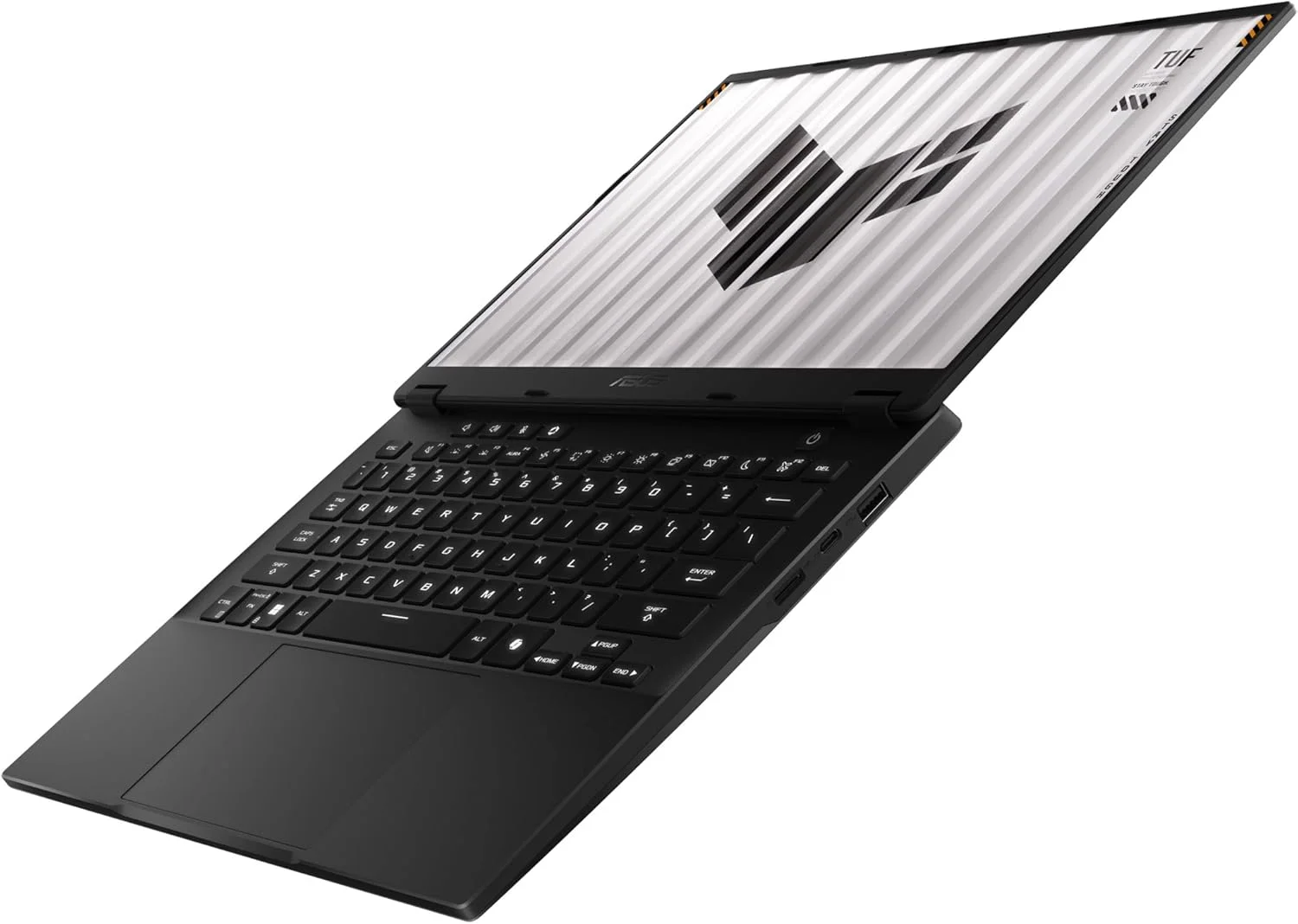 لپ تاپ گیمینگ ایسوس TUF مدل FA401WU-RG006W با پردازنده AMD Ryzen AI 9 HX 370، صفحه نمایش 14 اینچی WQXGA، رم 16 گیگابایتی LPDDR5x-SDRAM، حافظه SSD 1 ترابایتی، کارت گرافیک NVIDIA GeForce RTX 4050، وای فای 6E (802.11ax) و ویندوز 11 هوم - خاکستری