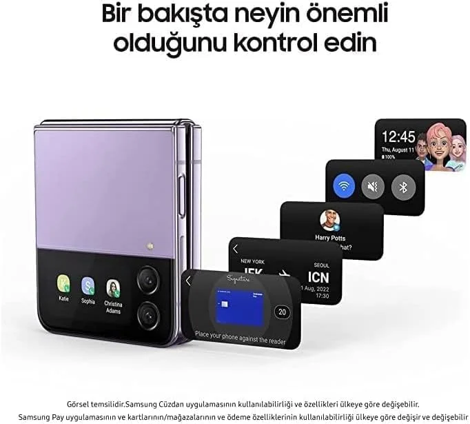 گوشی موبایل سامسونگ گلکسی فلیپ 4 با حافظه 256/8 گیگابایت، بنفش بورا (نسخه بین المللی)