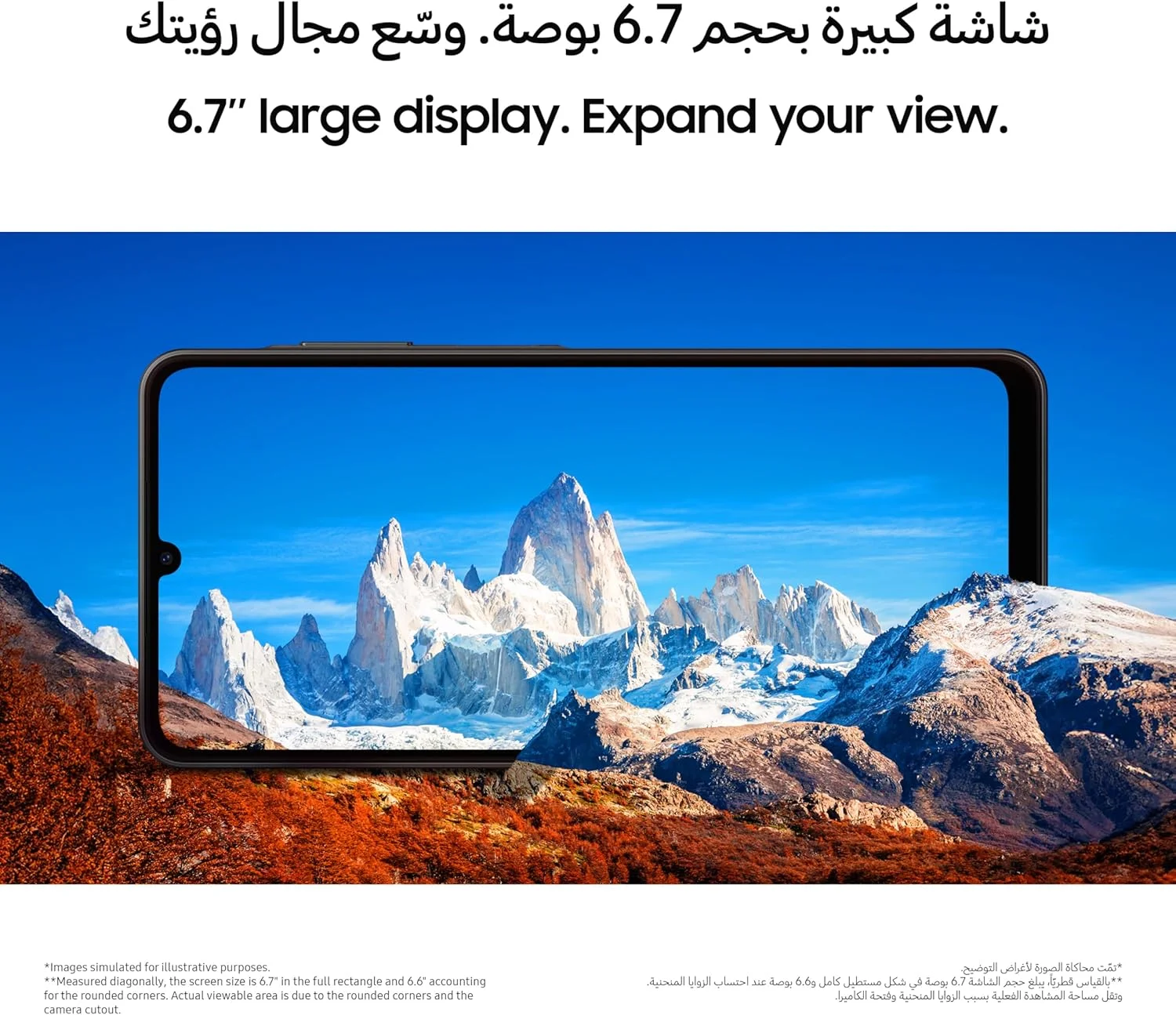 گوشی موبایل سامسونگ گلکسی A06 5G، گوشی هوشمند اندروید، موبایل دو سیم کارت، 4 گیگابایت رم، 128 گیگابایت حافظه داخلی، مشکی (نسخه امارات)