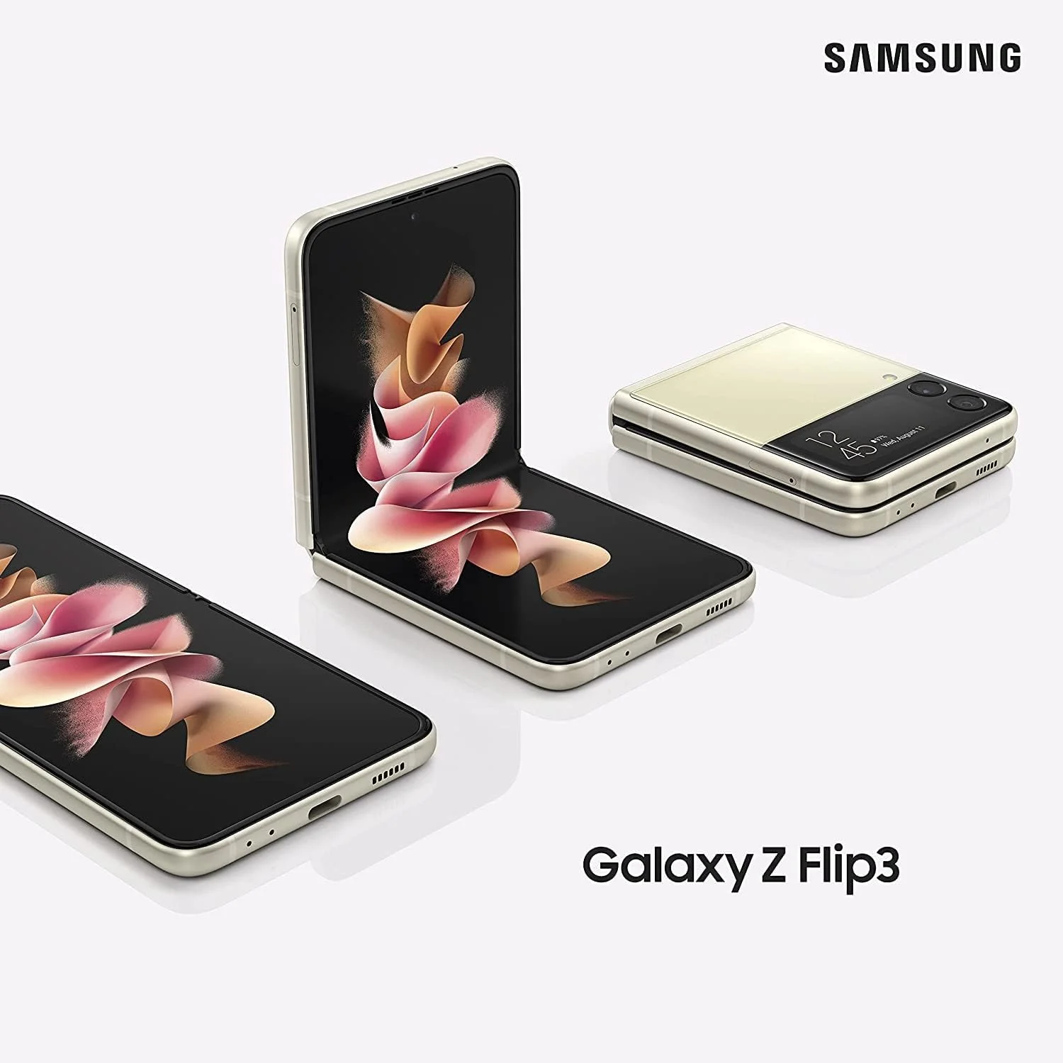 گوشی هوشمند سامسونگ Galaxy Z Flip3 5G بدون سیم کارت، گوشی تاشو اندروید 256 گیگابایت بنفش (نسخه انگلستان)