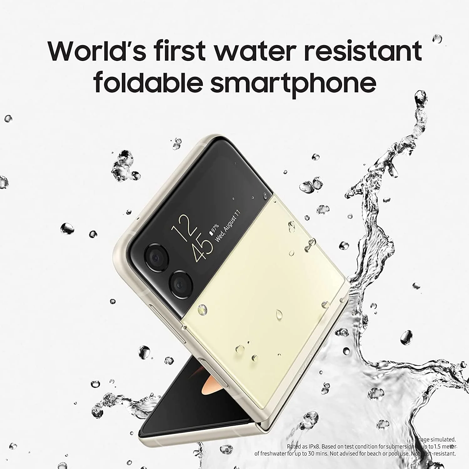 گوشی هوشمند سامسونگ Galaxy Z Flip3 5G بدون سیم کارت، گوشی تاشو اندروید 256 گیگابایت بنفش (نسخه انگلستان)