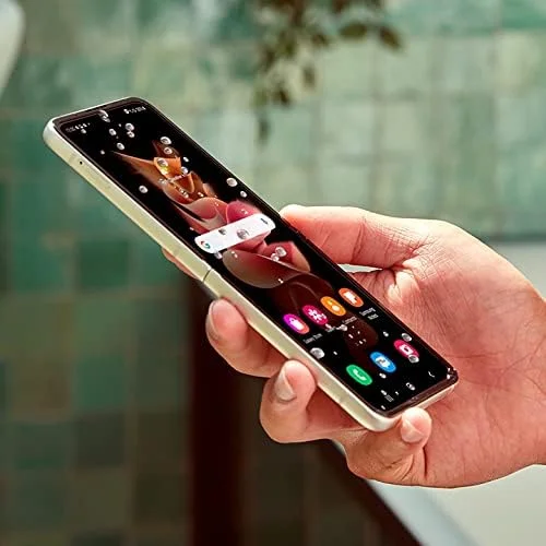 گوشی هوشمند سامسونگ Galaxy Z Flip3 5G بدون سیم کارت، گوشی تاشو اندروید 256 گیگابایت بنفش (نسخه انگلستان)