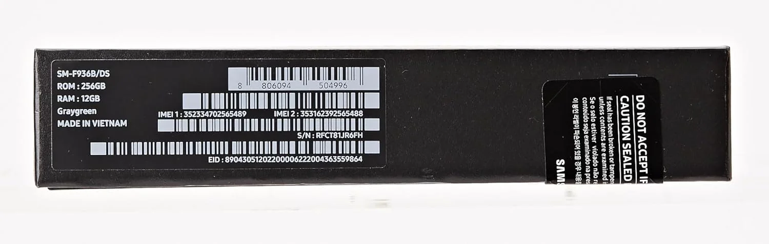 گوشی موبایل سامسونگ گلکسی زد فولد 4 5G بدون سیم کارت، گوشی هوشمند تاشو اندروید 256 گیگابایت، خاکستری مایل به سبز