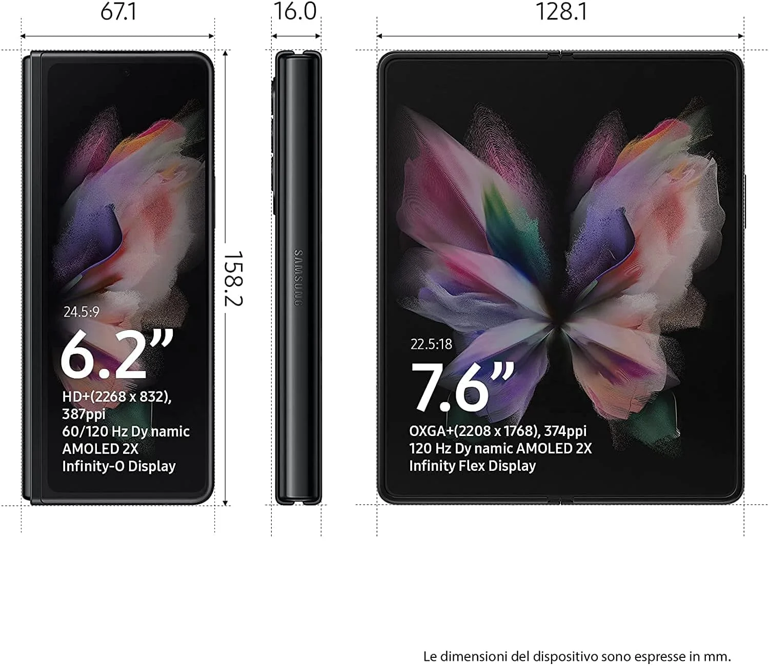 گوشی موبایل سامسونگ GALAXY Z Fold 3 5G با حافظه 512 گیگابایت - مشکی