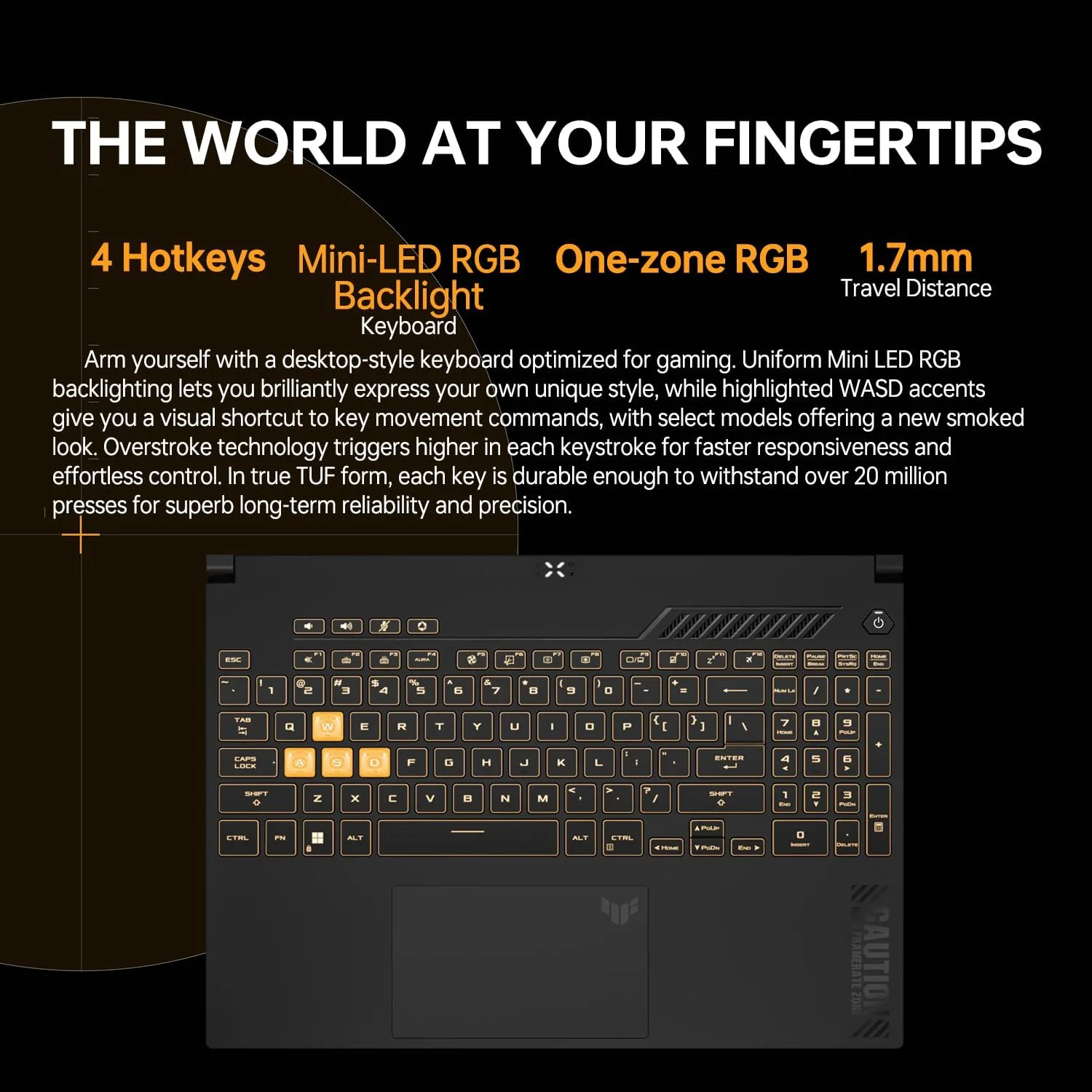 لپ تاپ گیمینگ ایسوس TUF F15 FX507VI با پردازنده نسل سیزدهم Intel Core i7-13620H، رم 16 گیگابایت DDR5، حافظه SSD 1 ترابایت، کارت گرافیک NVIDIA GeForce RTX 4070 8GB، صفحه نمایش 15.6 اینچ FHD (1920x1080) 144Hz، ویندوز 11 Home، نورپردازی RGB تک رنگ، کیبورد انگلیسی - خاکستری مکانیکی (ارتقا یافته)