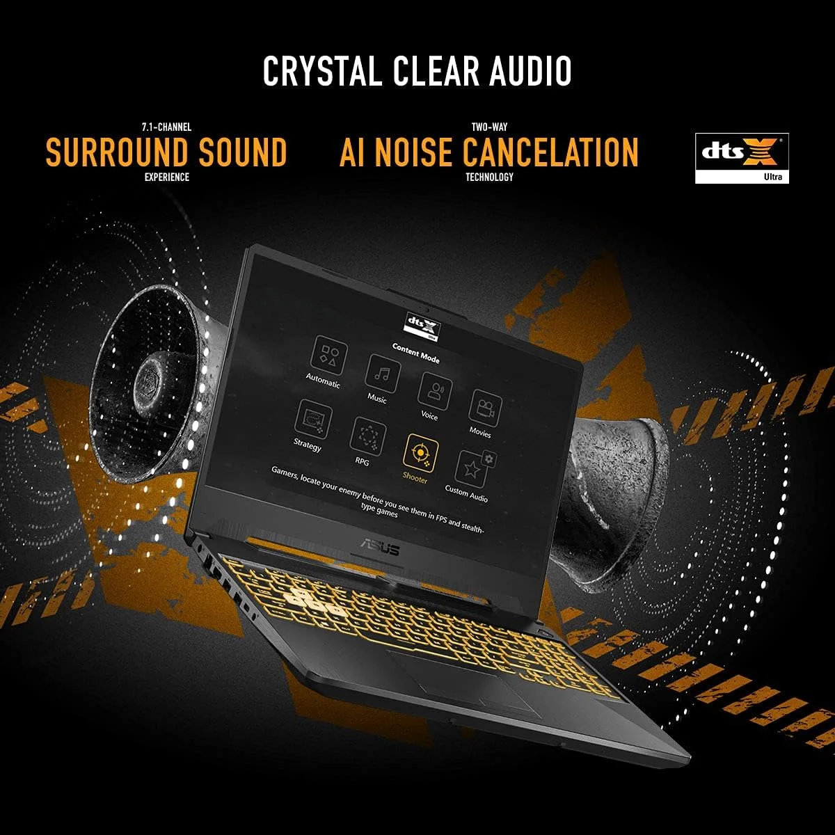 لپ تاپ گیمینگ ایسوس TUF Gaming F15 FX506HC-HN111W (مشکی گرافیتی)، پردازنده I5-11400H، رم 8 گیگابایت، حافظه 512 گیگابایت PCIE G3 SSD، کارت گرافیک NV RTX3050، ویندوز 11 هوم، صفحه نمایش 15.6 اینچ FHD 1920X1080 16:9 144Hz، وب کم HD، کیبورد با نور پس زمینه RGB انگلیسی-عربی