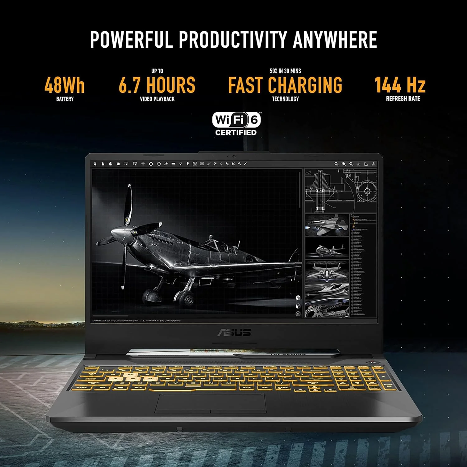 لپ تاپ گیمینگ ایسوس TUF Gaming F15 FX506HE-HN306W مشکی گرافیتی، پردازنده i5-11400H با فرکانس 2.7 گیگاهرتز، 16 گیگابایت رم، 512 گیگابایت SSD، کارت گرافیک NV RTX 3050 Ti با 4 گیگابایت VRAM، صفحه نمایش 15.6 اینچی FHD 144 هرتز، وب کم HD، ویندوز 11، کیبورد با نور پس زمینه انگلیسی-عربی لپ تاپ گیمینگ ایسوس TUF Gaming F15 FX506HE-HN306W مشکی گرافیتی، پردازنده i5-11400H با فرکانس 2.7 گیگاهرتز، 16 گیگابایت رم، 512 گیگابایت SSD، کارت گرافیک NV RTX 3050 Ti با 4 گیگابایت VRAM، صفحه نمایش 15.6 اینچی FHD 144 هرتز، وب کم HD، ویندوز 11، کیبورد با نور پس زمینه انگلیسی-عربی