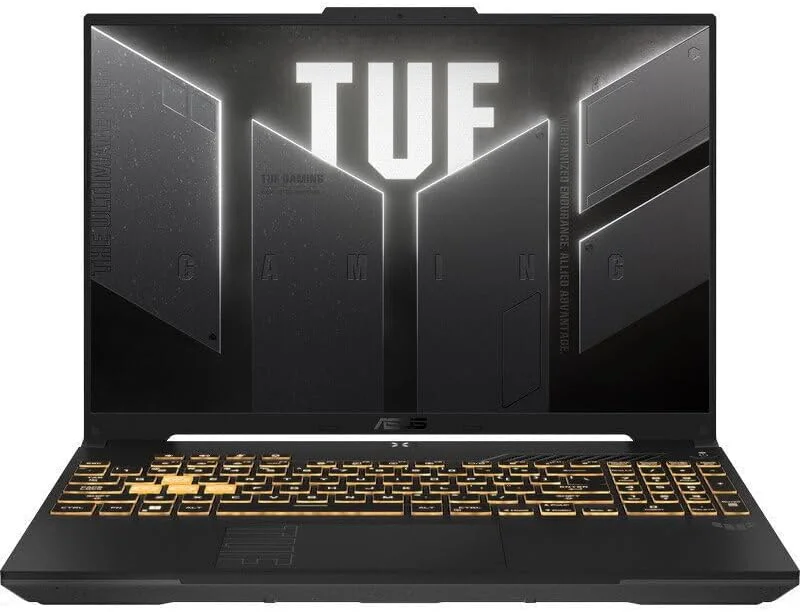 لپ تاپ گیمینگ ASUS TUF Gaming F16، صفحه نمایش 16 اینچی FHD+ 144 هرتز، پردازنده Intel Core 5 210H، رم 16 گیگابایتی DDR5، اس اس دی 1 ترابایتی PCIe 4.0، کارت گرافیک NVIDIA GeForce RTX 4050 6GB، کیبورد RGB - G-Sync، MUX Switch، Mecha Gray