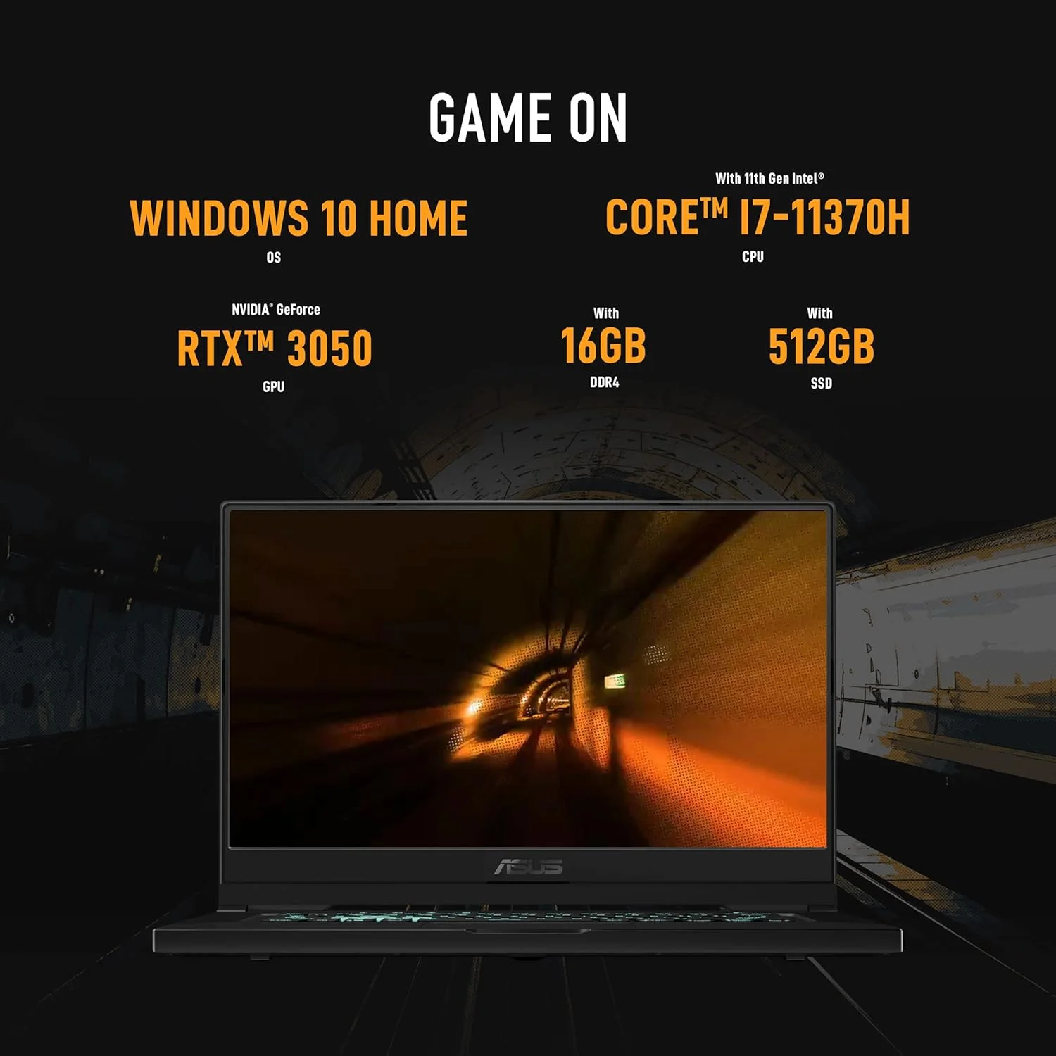 لپ تاپ ایسوس TUF Dash F15 FX516PC-HN004T (خاکستری تیره) پردازنده 4 هسته ای نسل 11 اینتل Core i7 با فرکانس 3.3 گیگاهرتز، 16 گیگابایت رم، 512 گیگابایت SSD، کارت گرافیک NVIDIA GeForce RTX 3050 با 4 گیگابایت حافظه، صفحه نمایش 15.6 اینچی FHD، ویندوز 10 هوم، کیبورد با نور پس زمینه انگلیسی-عربی لپ تاپ ایسوس TUF Dash F15 FX516PC-HN004T (خاکستری تیره) پردازنده 4 هسته ای نسل 11 اینتل Core i7 با فرکانس 3.3 گیگاهرتز، 16 گیگابایت رم، 512 گیگابایت SSD، کارت گرافیک NVIDIA GeForce RTX 3050 با 4 گیگابایت حافظه، صفحه نمایش 15.6 اینچی FHD، ویندوز 10 هوم، کیبورد با نور پس زمینه انگلیسی-عربی