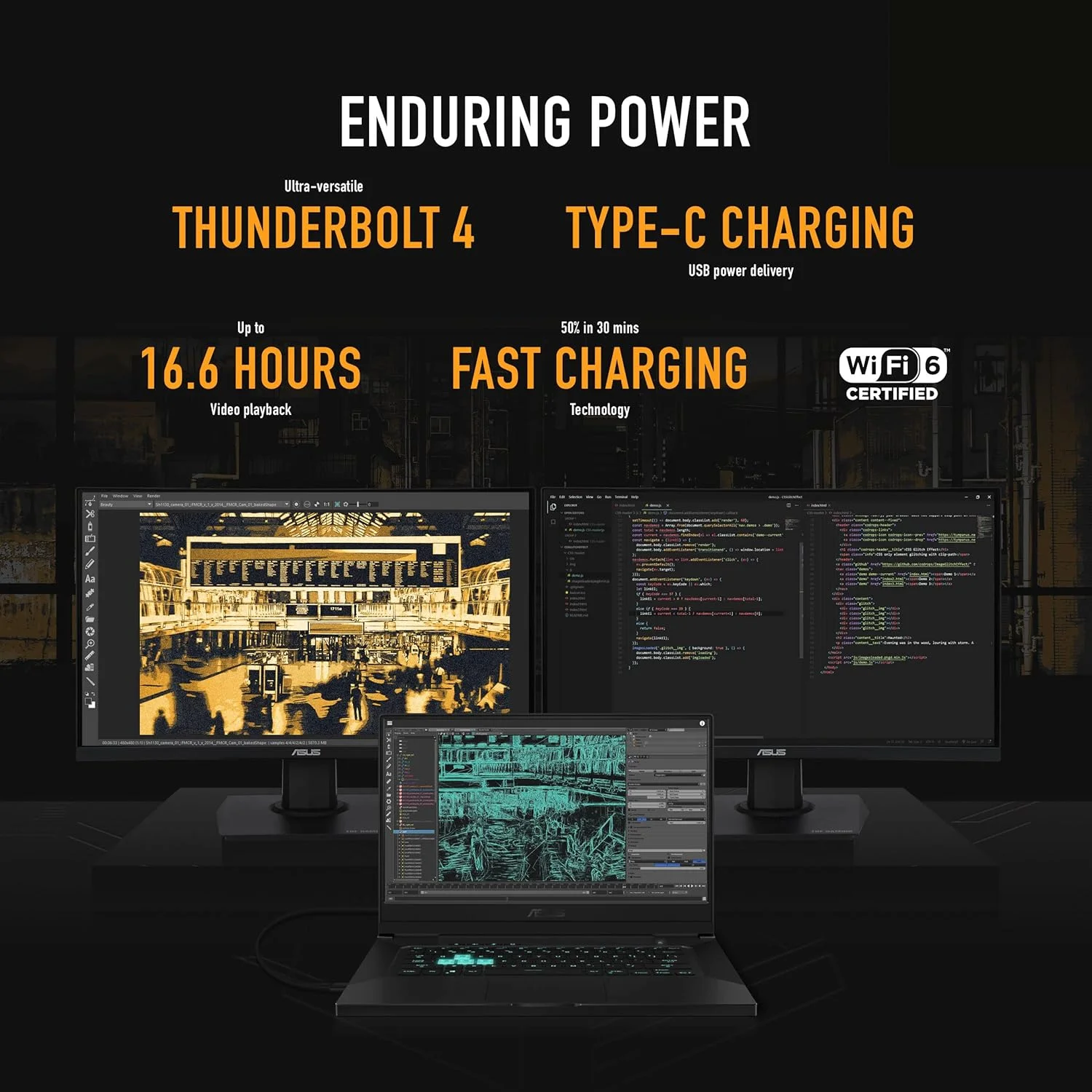 لپ تاپ ایسوس TUF Dash F15 FX516PC-HN004T (خاکستری تیره) پردازنده 4 هسته ای نسل 11 اینتل Core i7 با فرکانس 3.3 گیگاهرتز، 16 گیگابایت رم، 512 گیگابایت SSD، کارت گرافیک NVIDIA GeForce RTX 3050 با 4 گیگابایت حافظه، صفحه نمایش 15.6 اینچی FHD، ویندوز 10 هوم، کیبورد با نور پس زمینه انگلیسی-عربی لپ تاپ ایسوس TUF Dash F15 FX516PC-HN004T (خاکستری تیره) پردازنده 4 هسته ای نسل 11 اینتل Core i7 با فرکانس 3.3 گیگاهرتز، 16 گیگابایت رم، 512 گیگابایت SSD، کارت گرافیک NVIDIA GeForce RTX 3050 با 4 گیگابایت حافظه، صفحه نمایش 15.6 اینچی FHD، ویندوز 10 هوم، کیبورد با نور پس زمینه انگلیسی-عربی