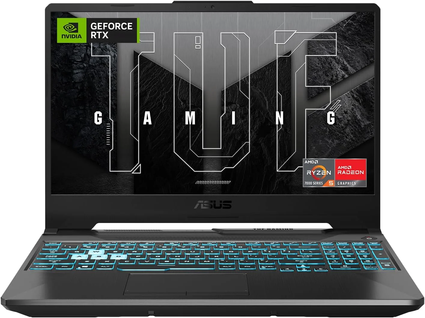لپ تاپ گیمینگ ایسوس TUF Gaming A15 2024 FA506NC-HN003W AMD Ryzen 5 RTX 3050 با 16 گیگابایت رم و 512 گیگابایت SSD / مشکی / کیبورد اسپانیایی